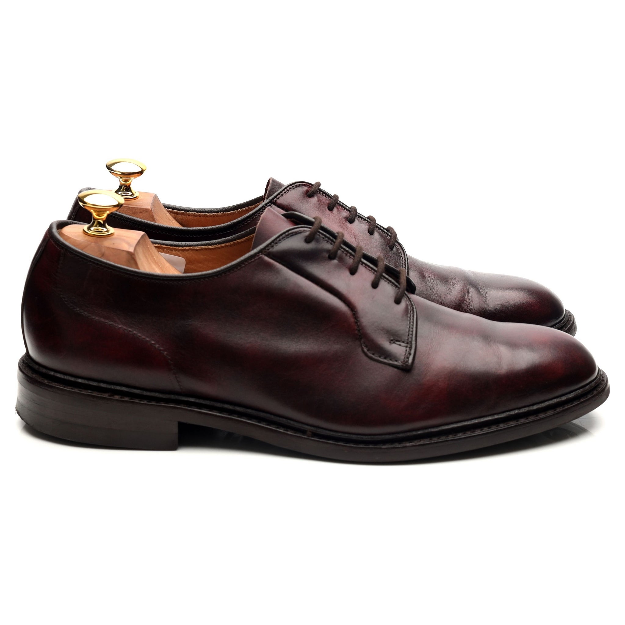 Trickers Robert derby cuir bordeaux UK 10
