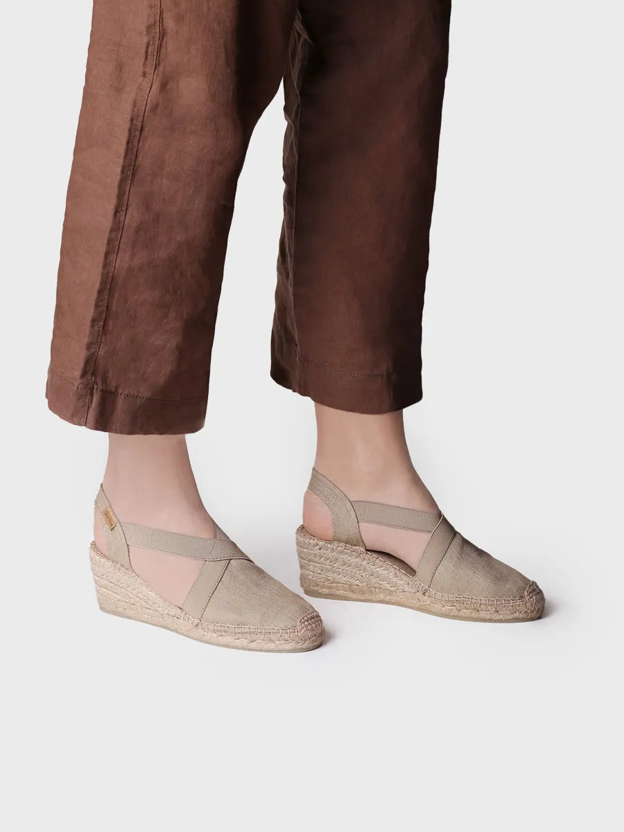 Toni Pons Ter espadrilles compensées lin vegan