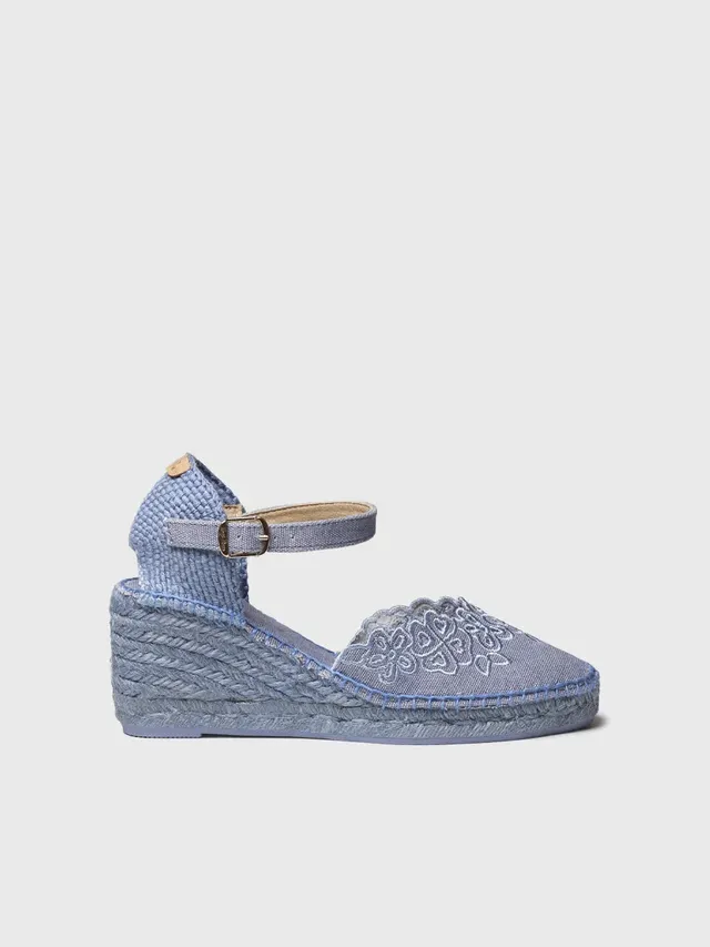 Toni Pons Naiara espadrille brodée fleurie compensée 7 cm