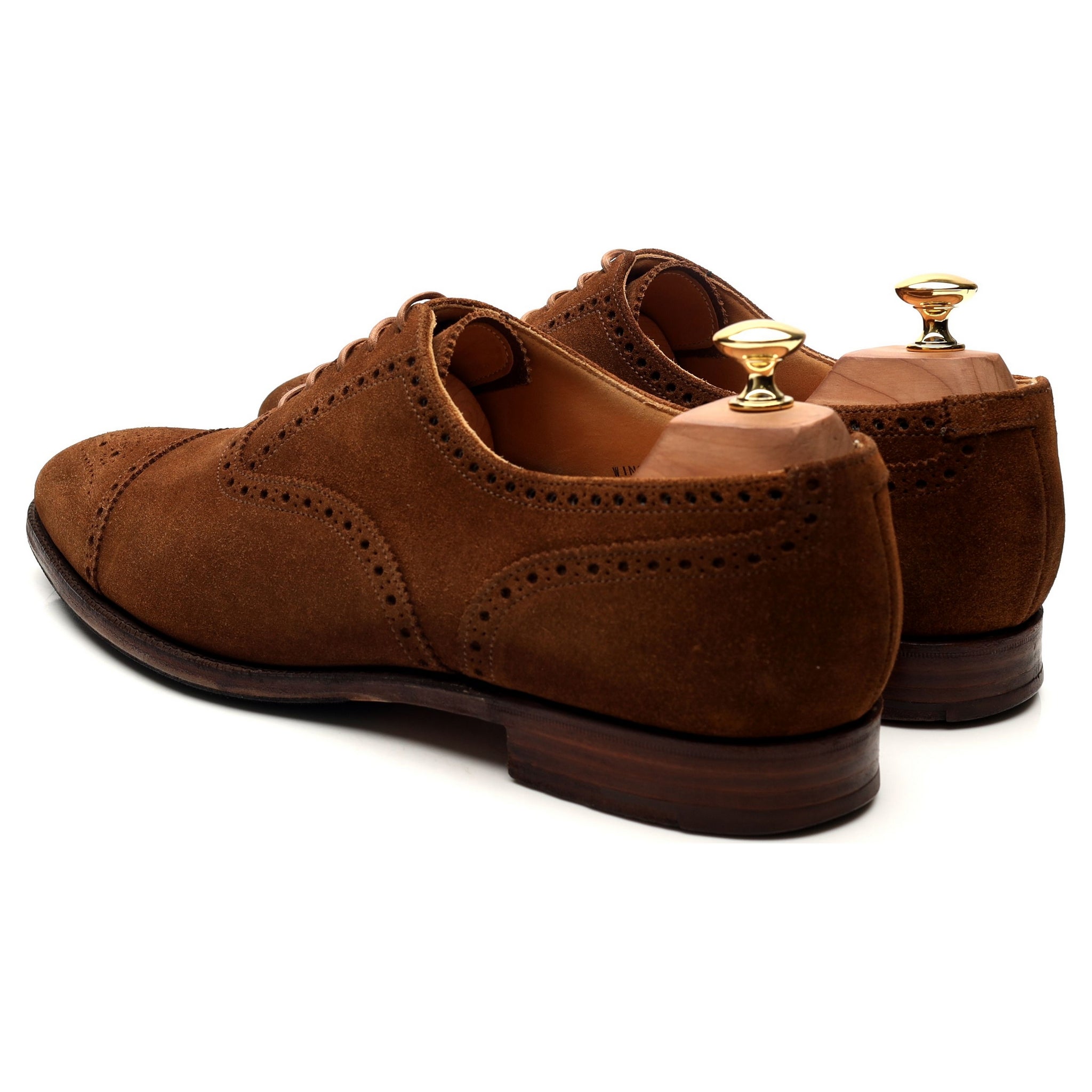 Shipton & Heneage Winchester richelieu semi-brogue daim marron 10,5