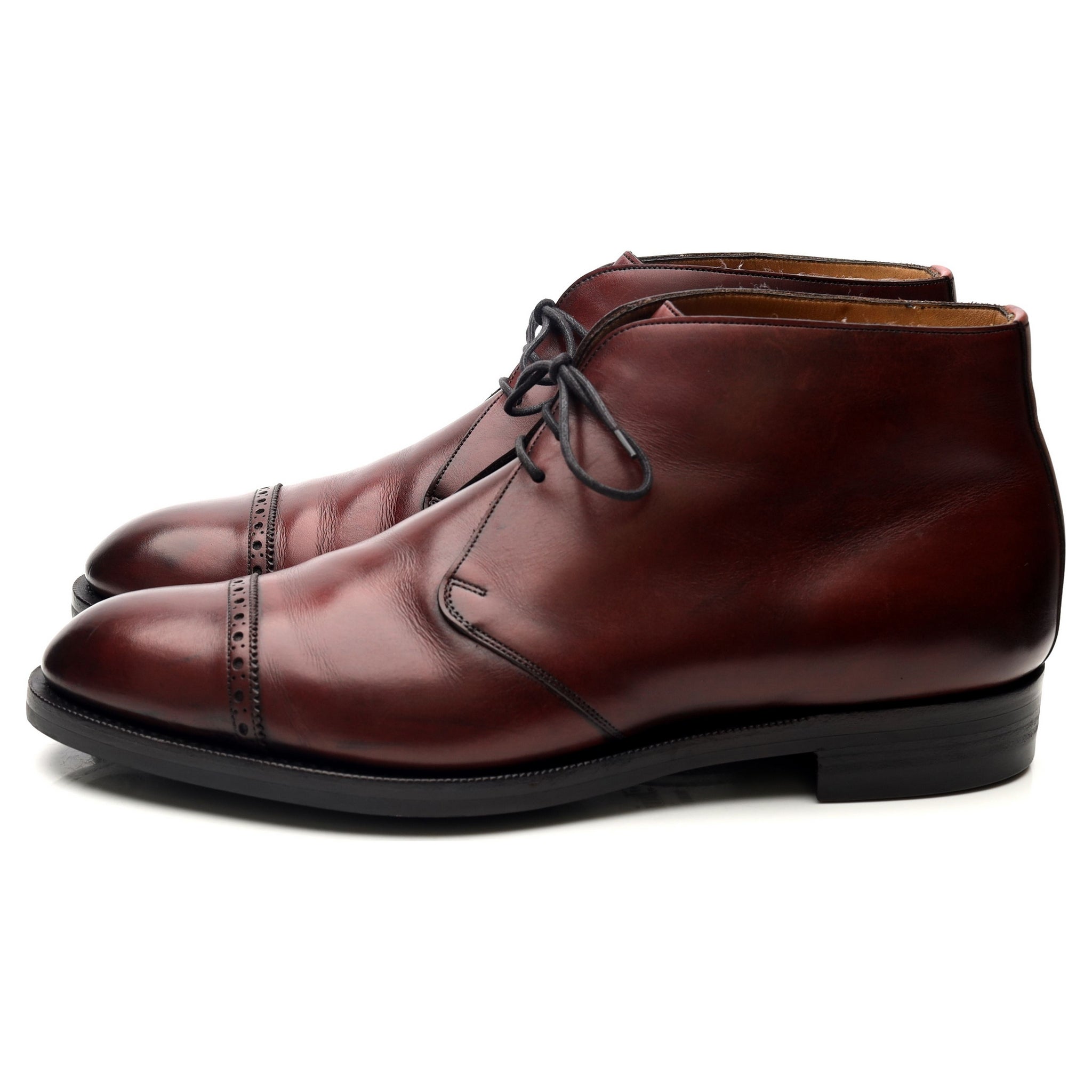 Edward Green Lomond boots chukka cuir bordeaux UK 11