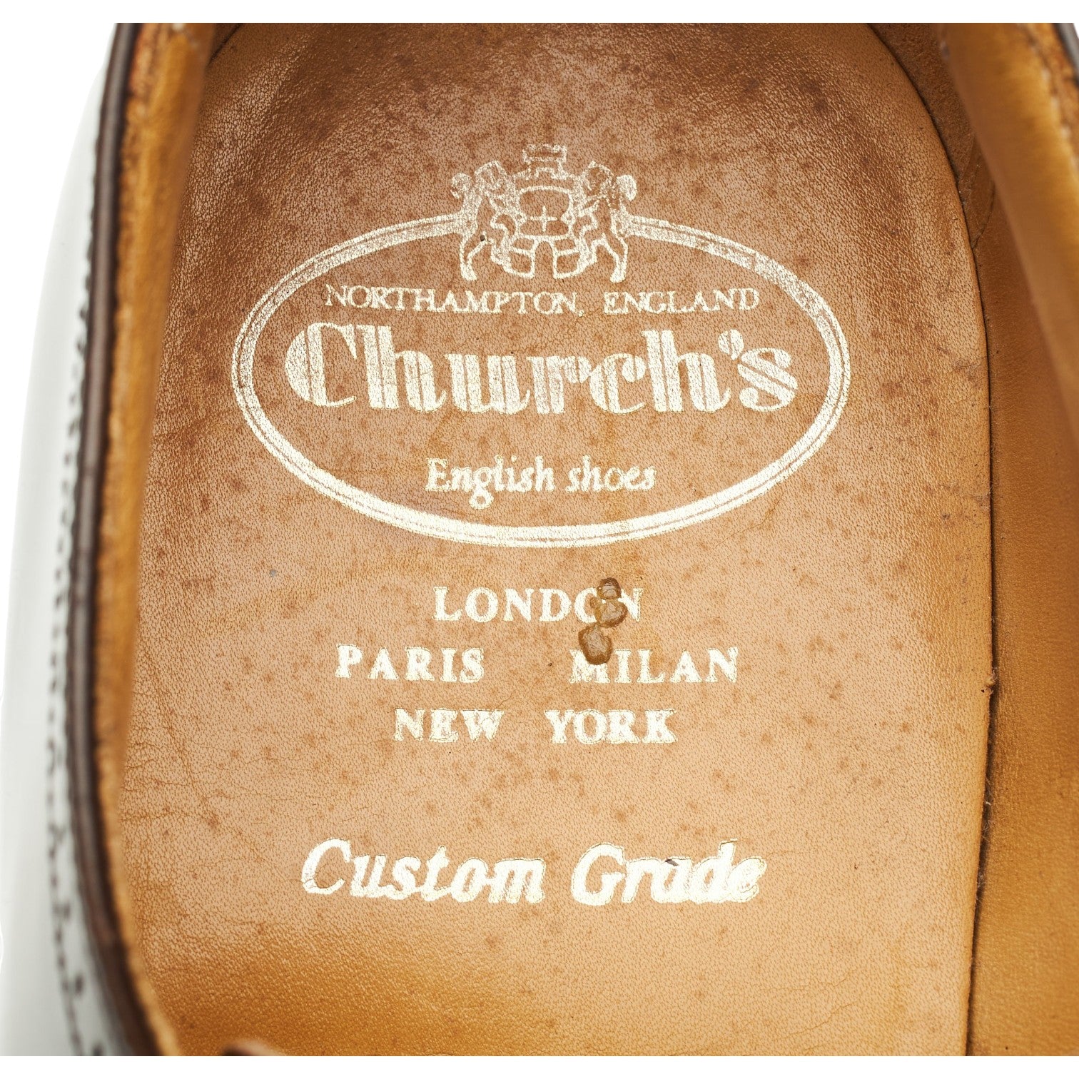 Church's derby brogues cuir marron foncé UK 10,5