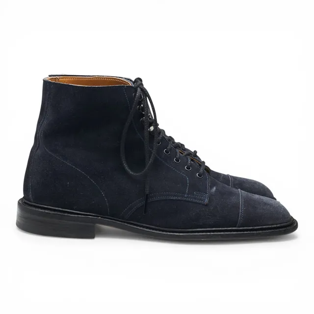 Tricker's Scott boots suède bleu marine UK 8