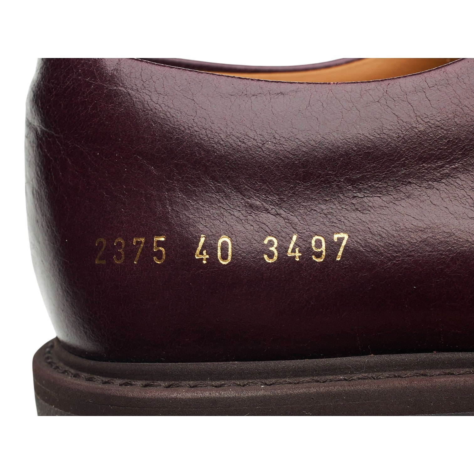 Common Projects derby cuir bordeaux pointure UK 6