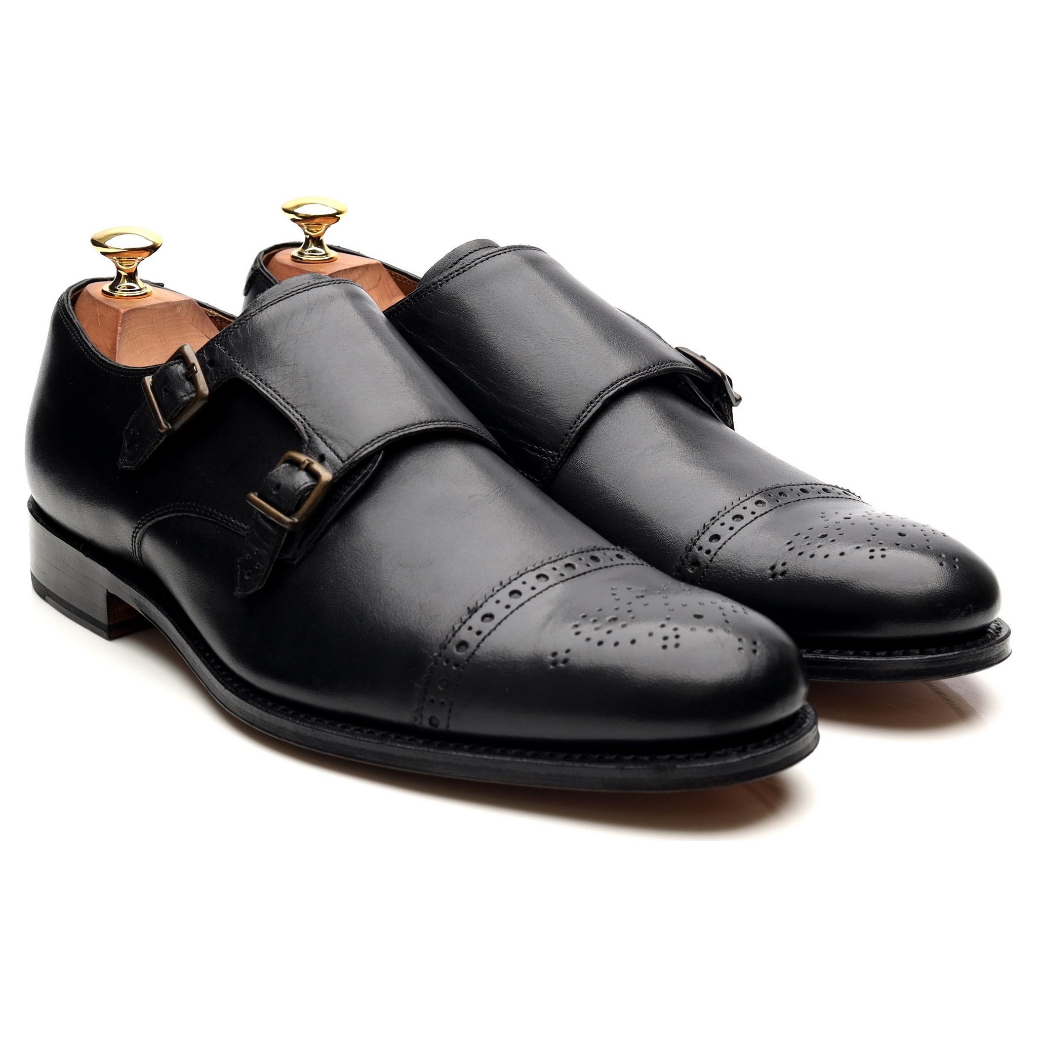 Grenson Ellery derbies double boucle cuir noir UK 9
