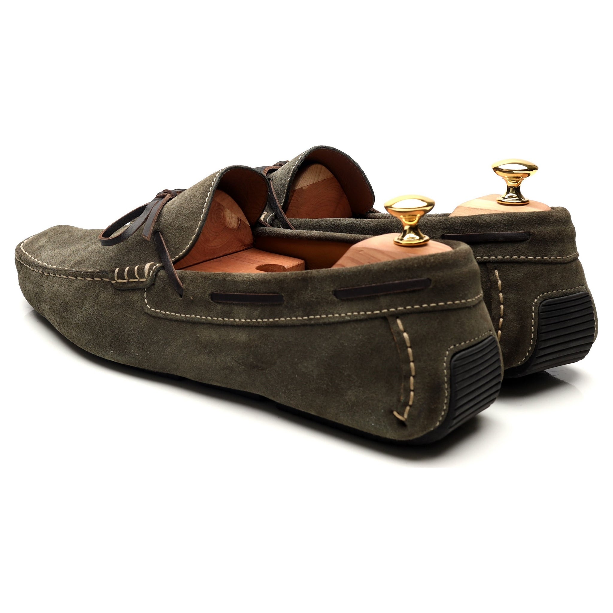 Crockett & Jones Napoli mocassins daim vert UK 11
