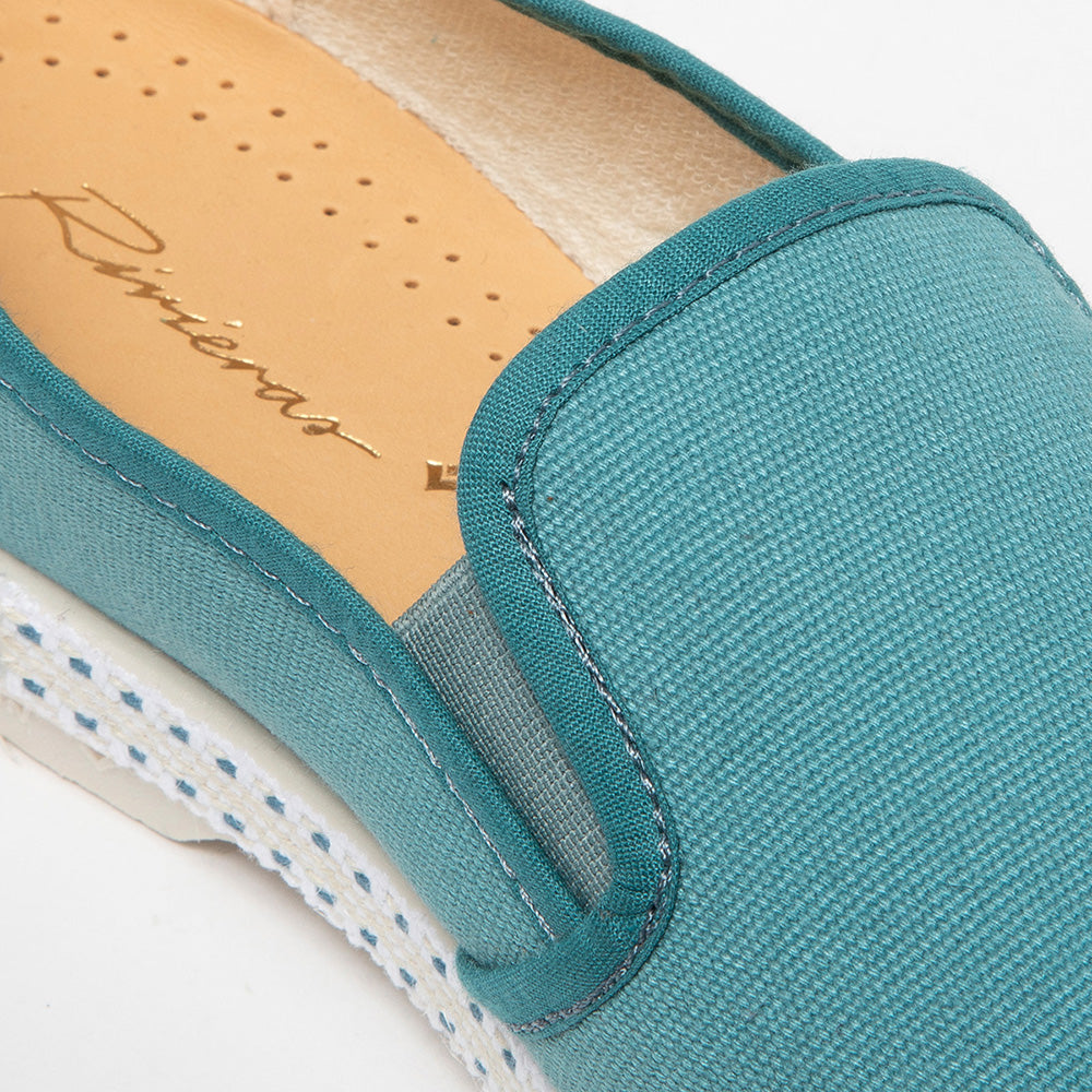 Rivieras Classic Toile Filet espadrilles aqua coton