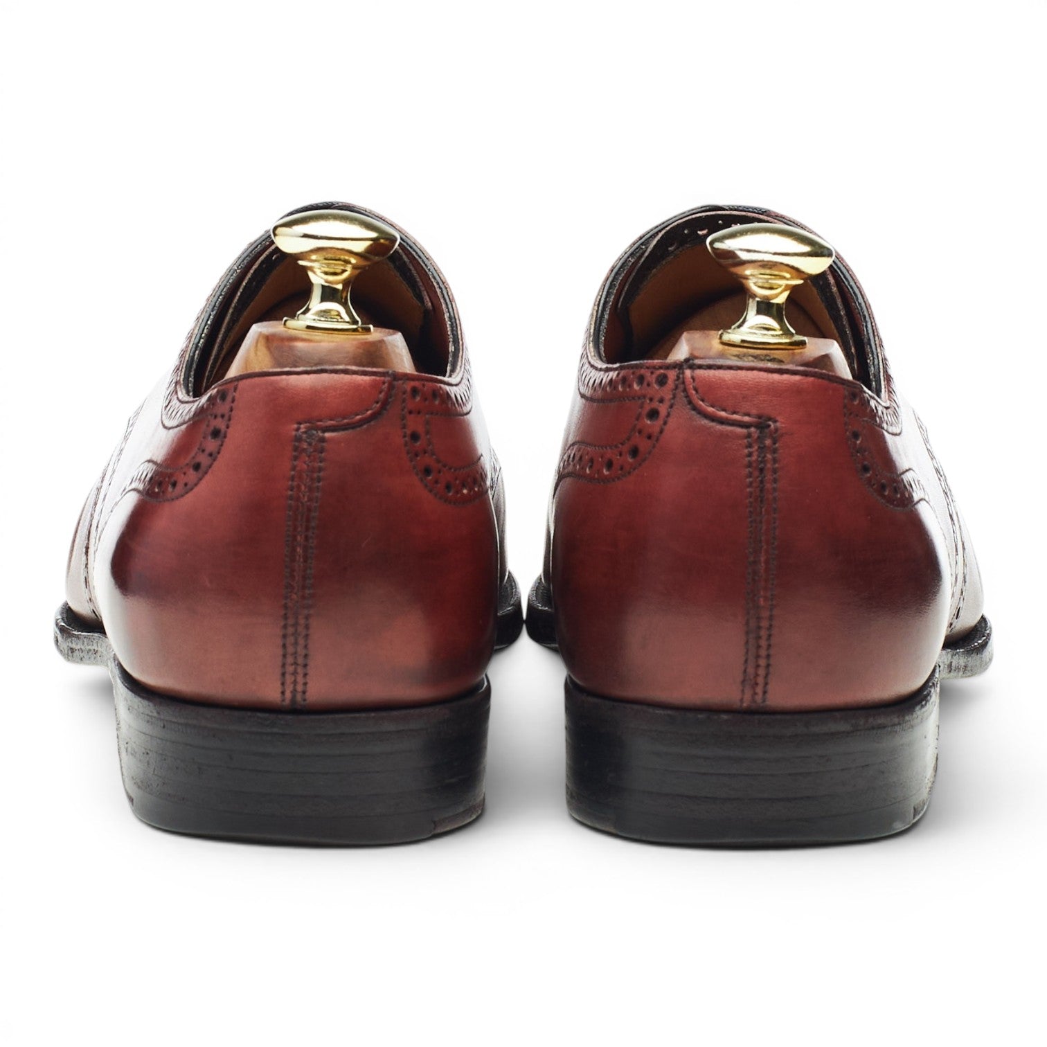 Edward Green Aberdeen derby cuir bordeaux pointure 7.5
