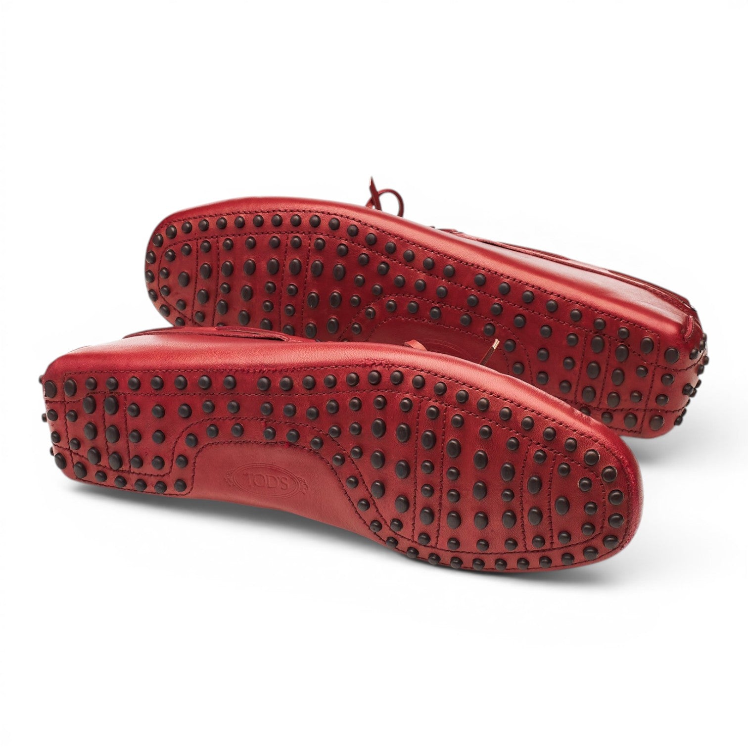 Tod's Gommino mocassins cuir rouge UK 8,5