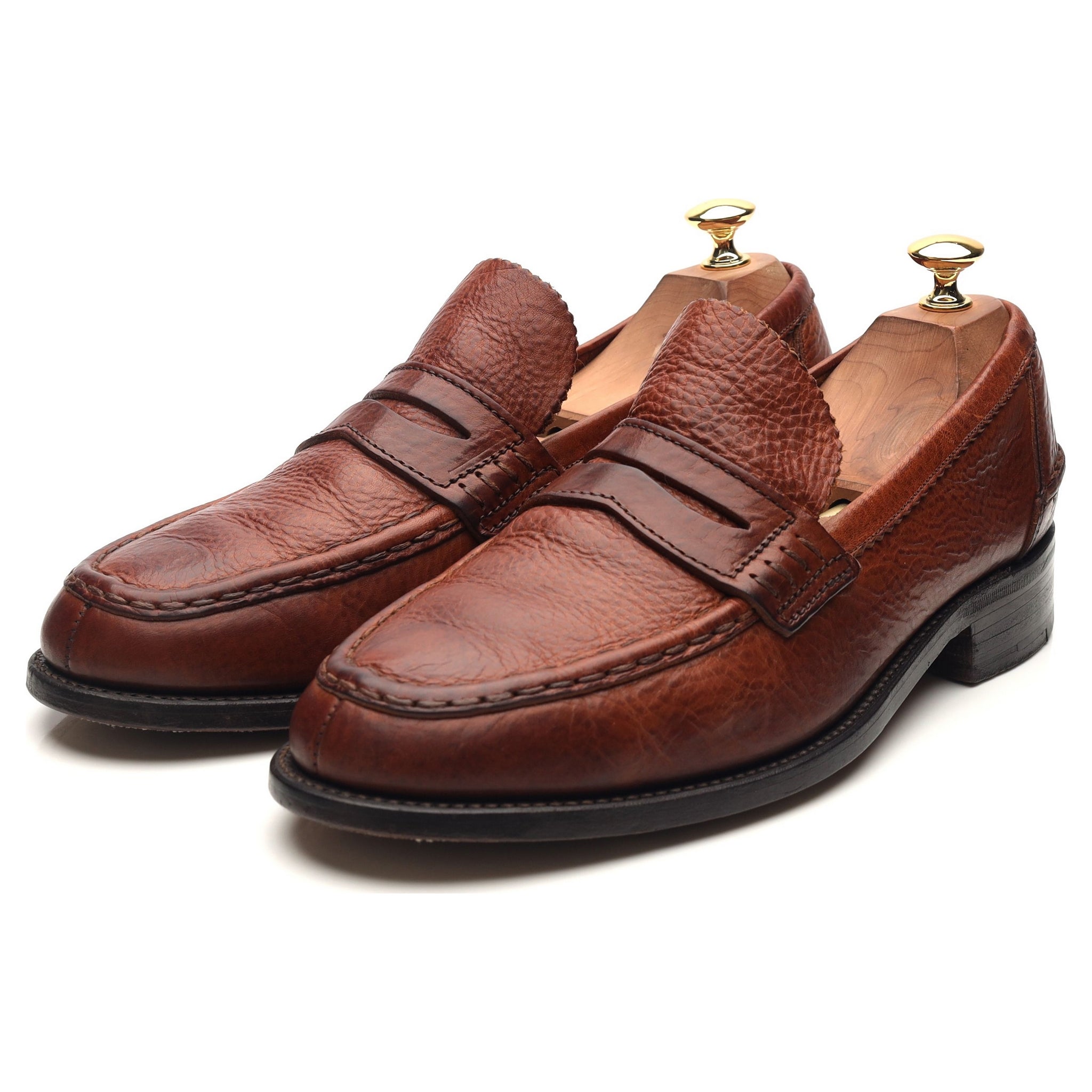Barker penny mocassin cuir grainé marron UK 9,5 confort