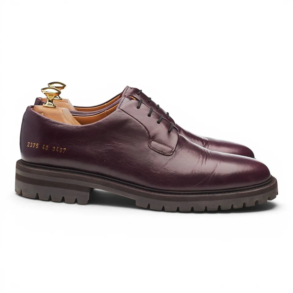 Common Projects derby cuir bordeaux pointure UK 6