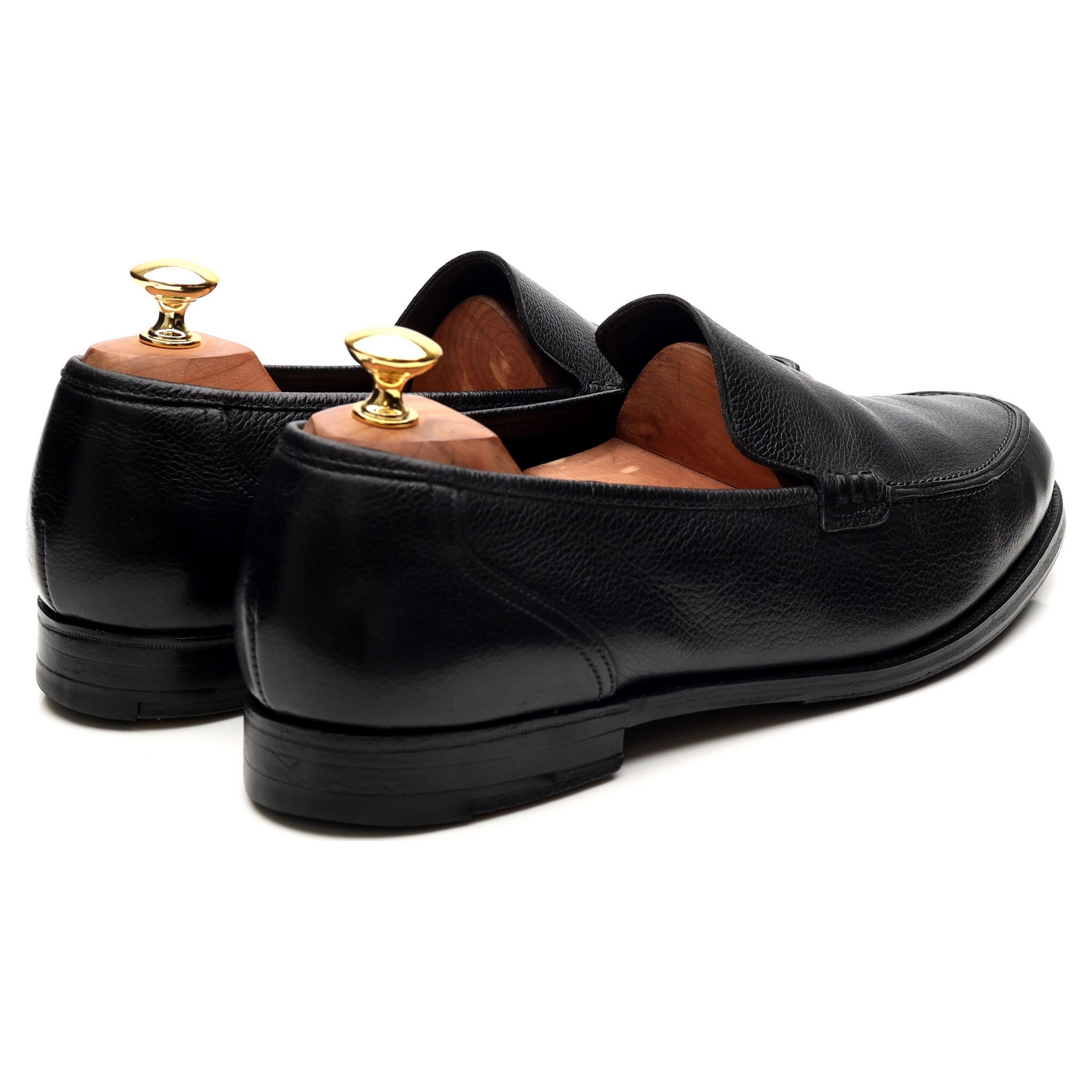 Crockett & Jones mocassin cuir noir UK11 non doublé