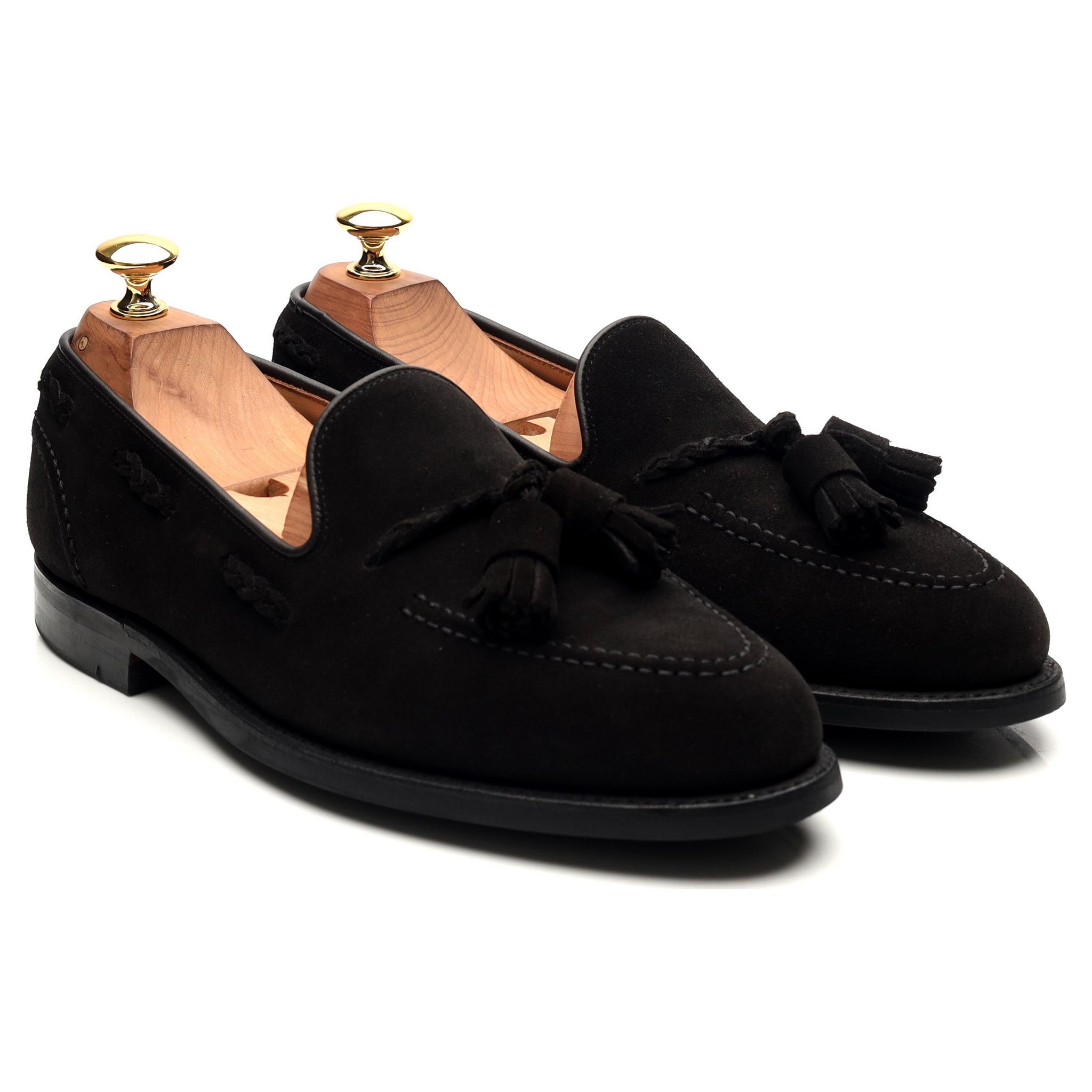 Anglo Italian Studridge mocassin suède noir 6 UK