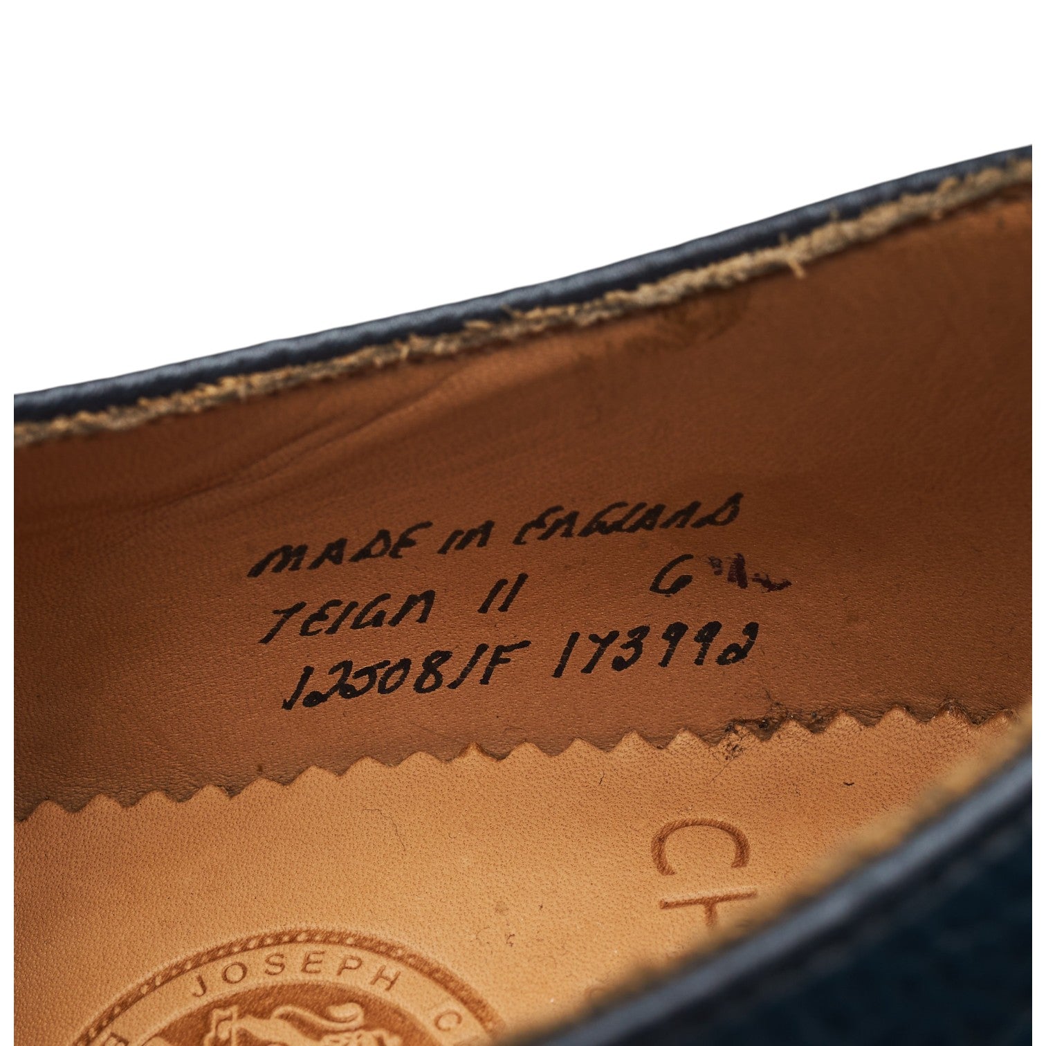 Cheaney Teign II derby cuir bleu marine UK 6.5