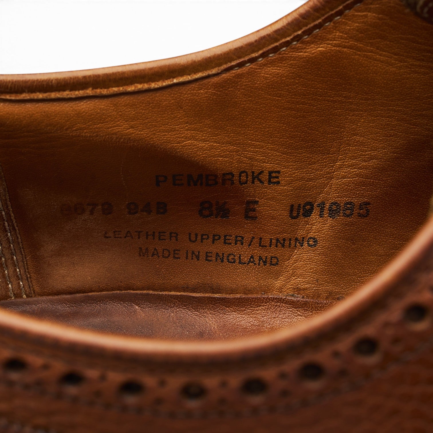 Crockett & Jones Pembroke derby cuir grain marron UK 8.5