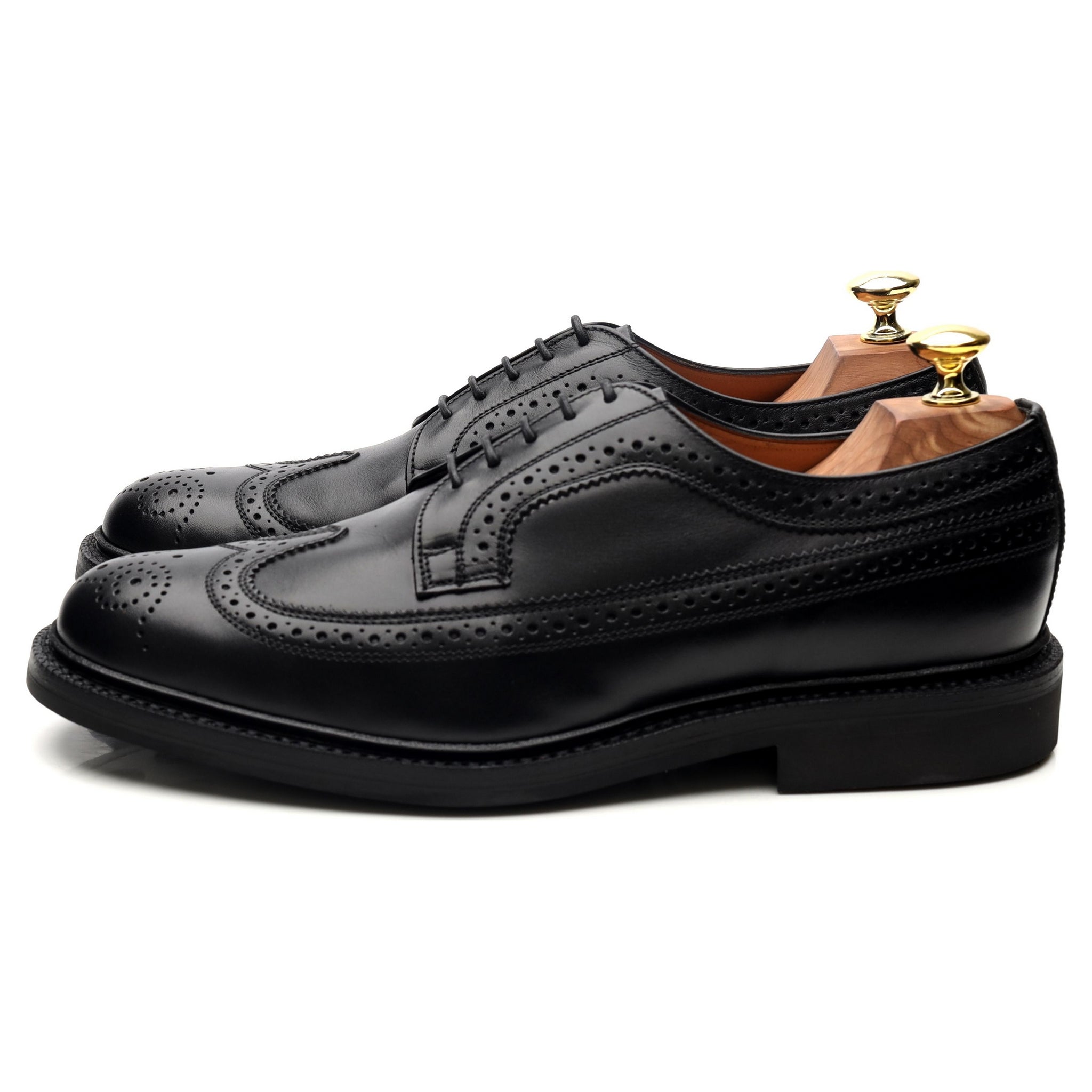 Sanders Kingston derby brogues cuir noir pointure UK 7,5