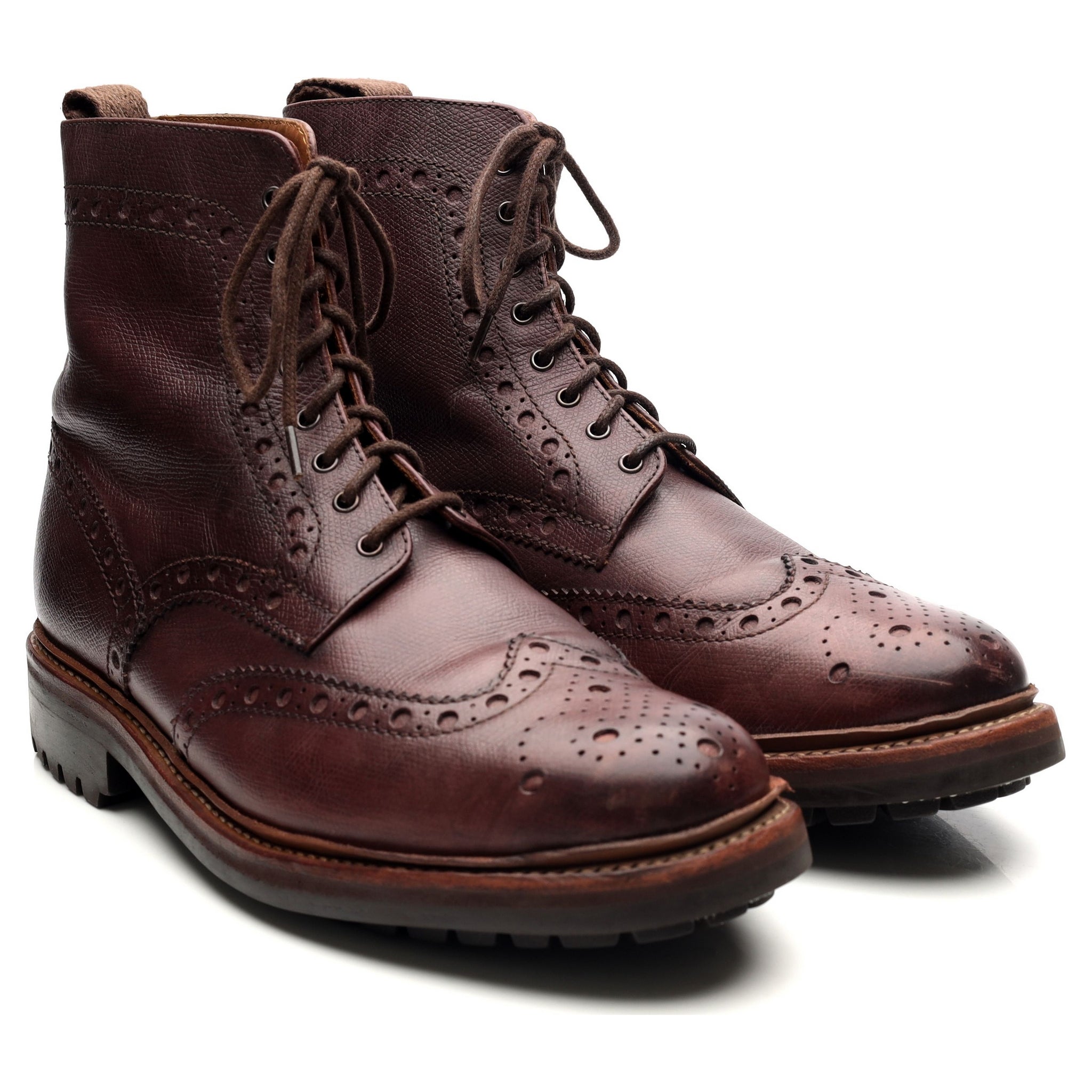 Grenson Fred bottines cuir bordeaux 9 UK large