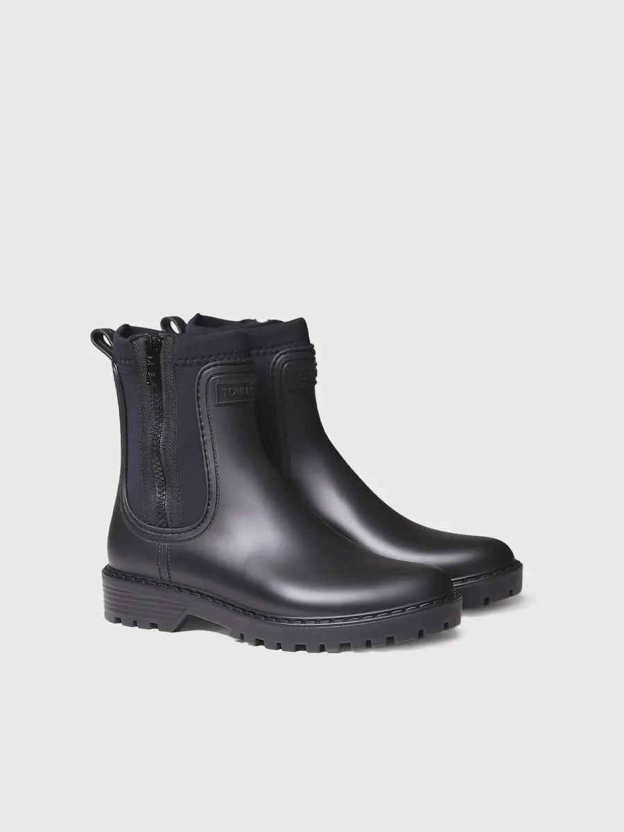 Toni Pons Clais botte de pluie noire zip