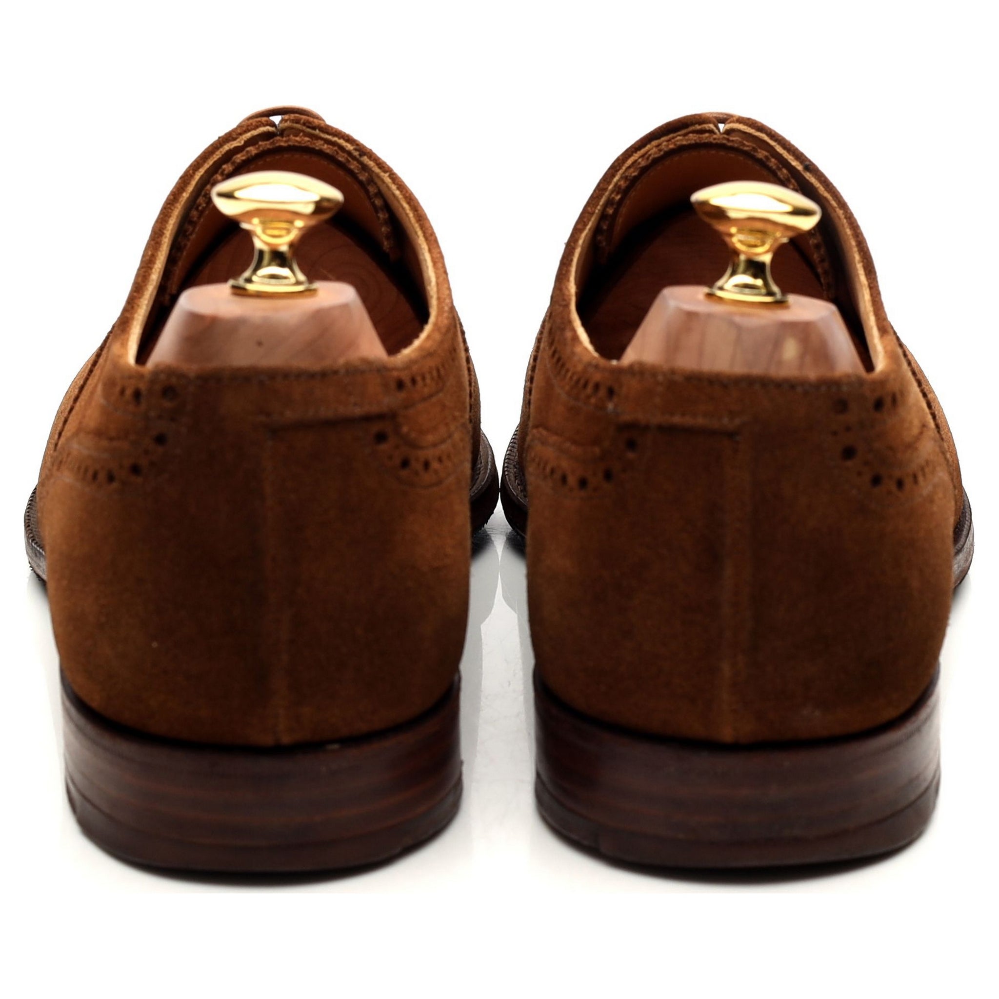 Shipton & Heneage Winchester richelieu semi-brogue daim marron 10,5