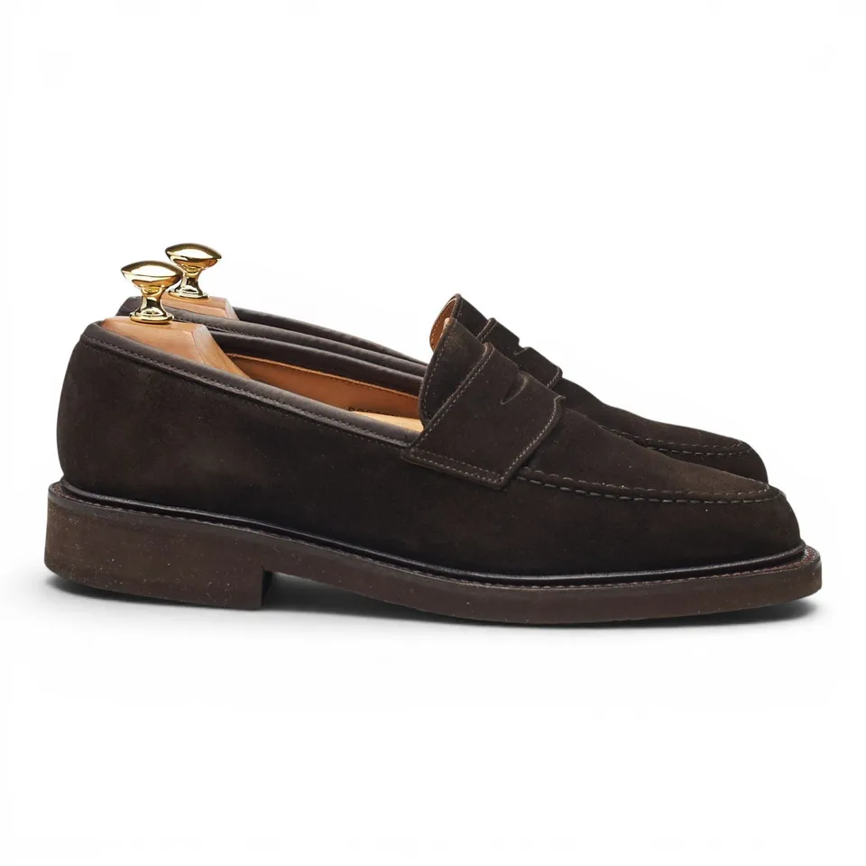 Crockett & Jones Boston mocassin suède marron UK 6.5