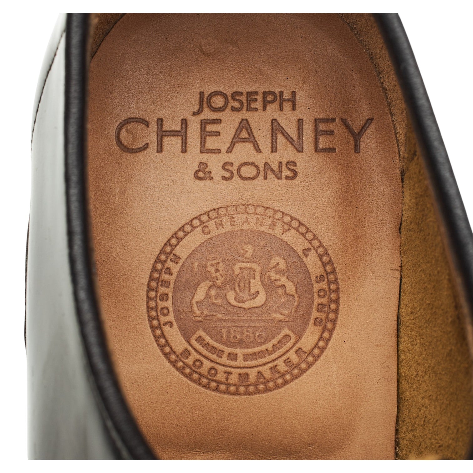 Cheaney Derby cuir marron pointure UK 6 semelle gomme