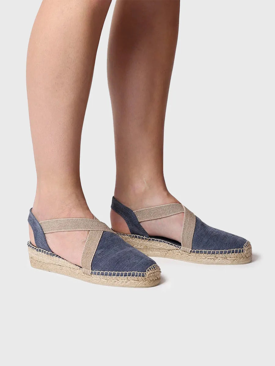Toni Pons Verdi-V espadrille plate bleu marine vegan