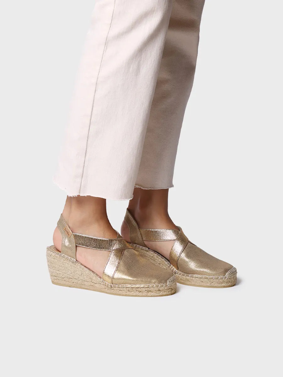 Toni Pons Fabi espadrille compensée platino vegan