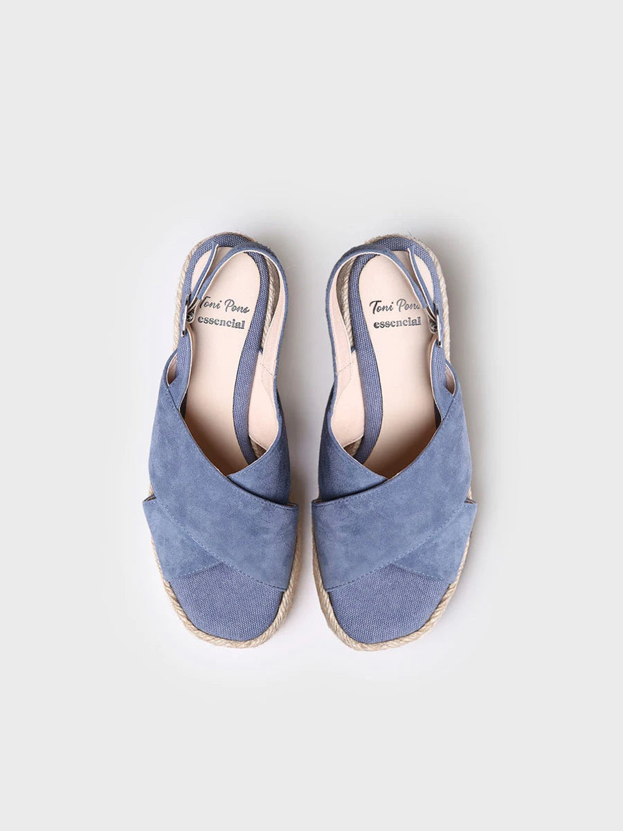 Toni Pons Kenya-A espadrille femme cuir talon large 5 cm