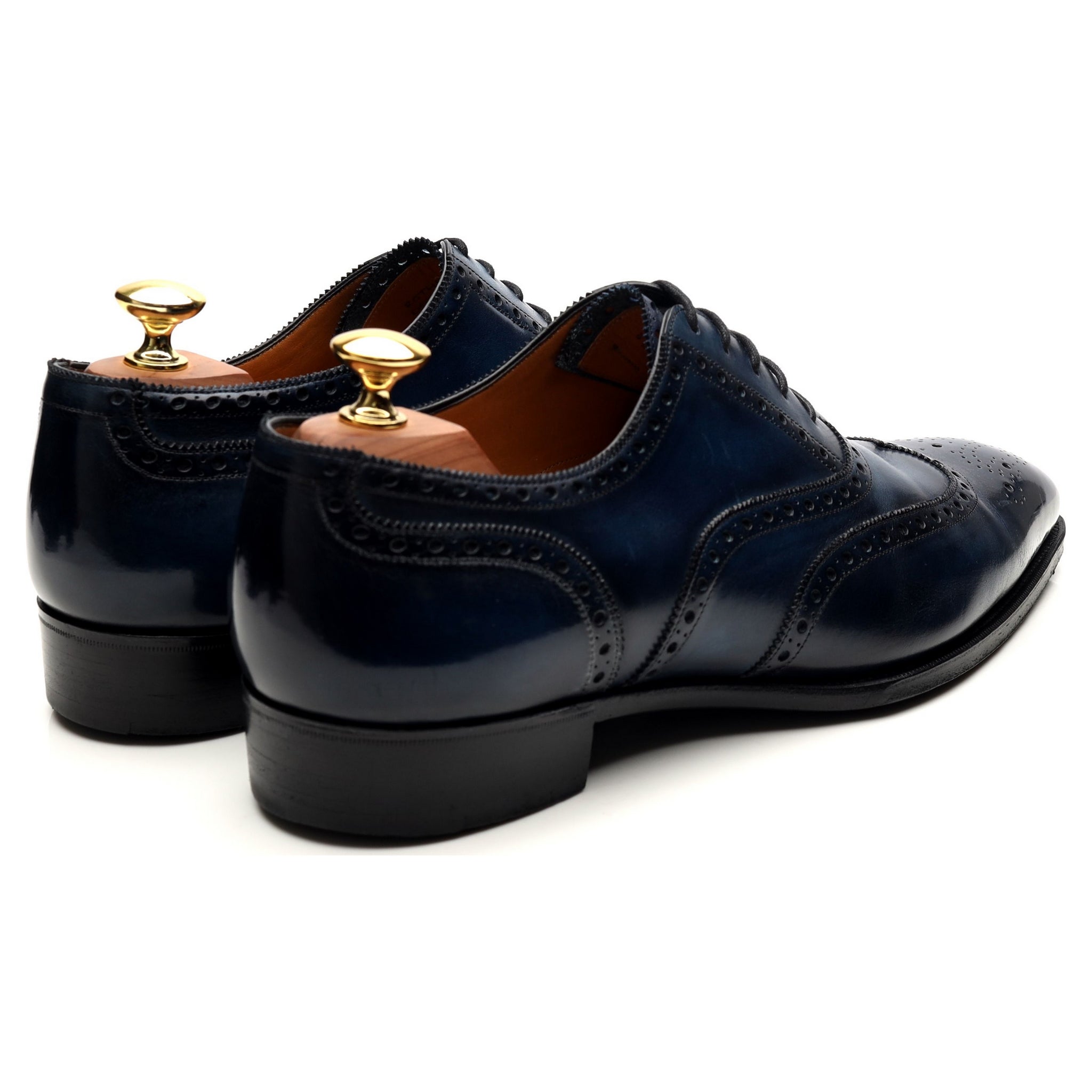Gaziano & Girling Rothschild richelieu cuir bleu UK 8,5