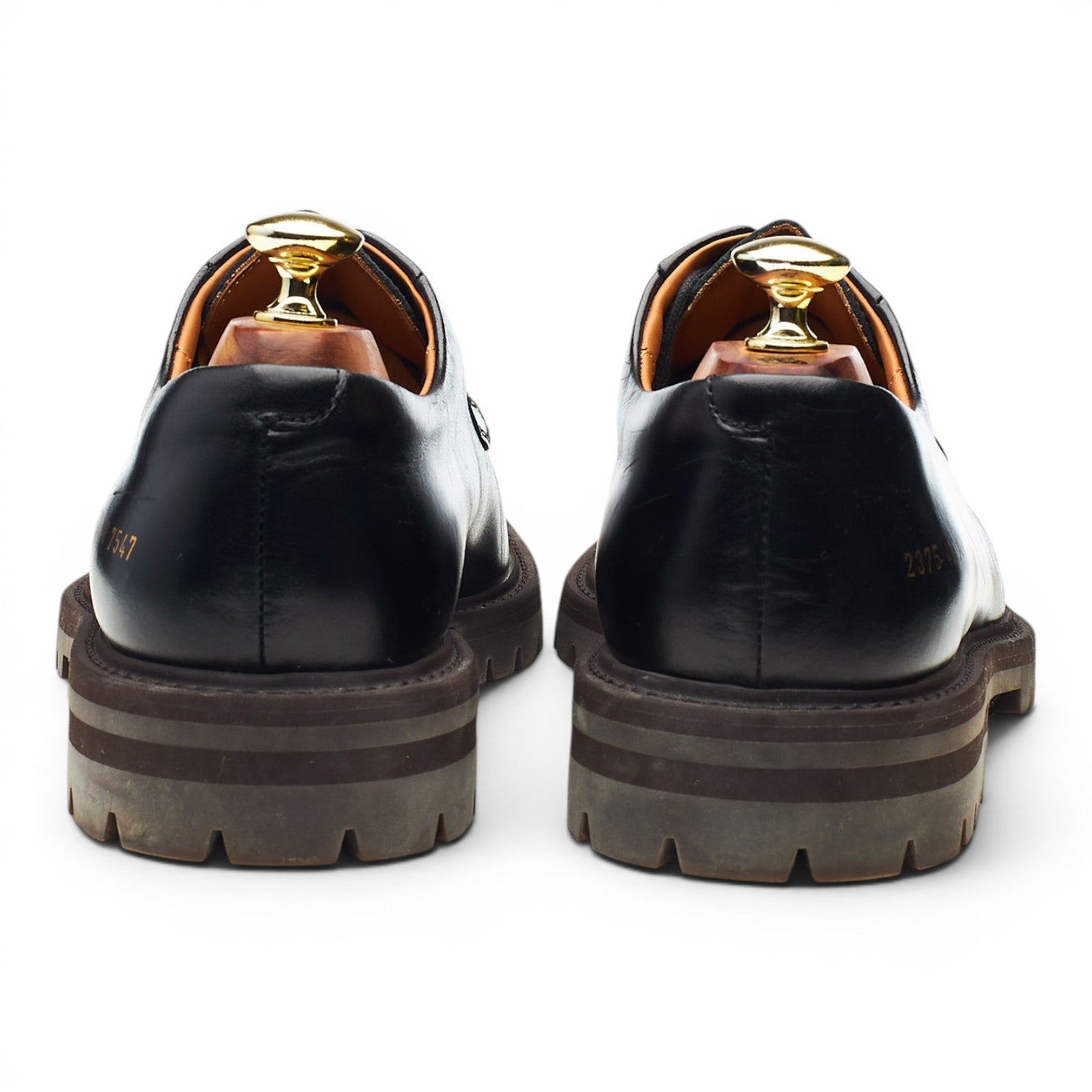 Common Projects derby cuir noir semelle crantée 6 UK