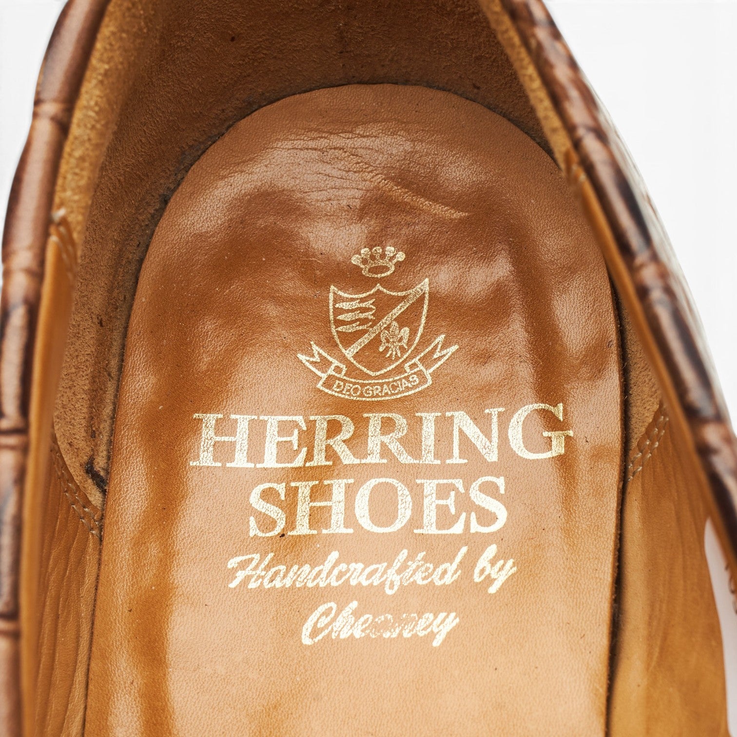 Herring Bowie mocassins cuir croco marron UK 7.5