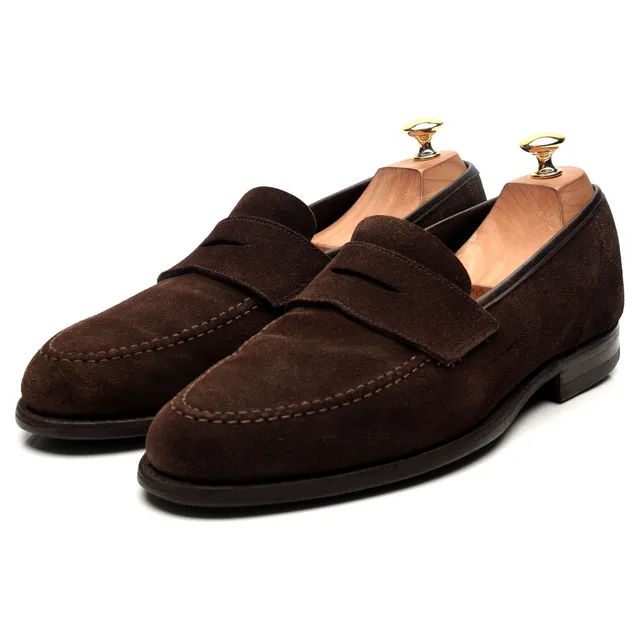 Crockett & Jones Harvard 2 mocassins suède marron UK 10