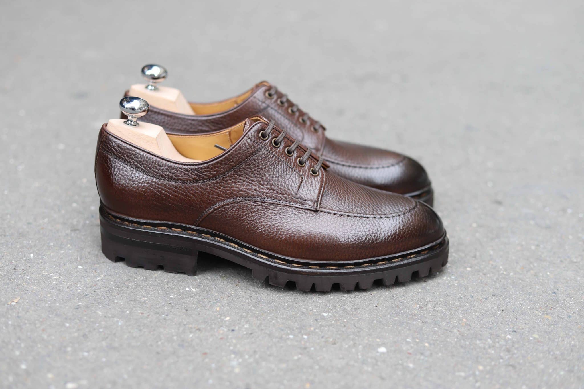 Malfroid Defender derby cuir grainé semelle commando