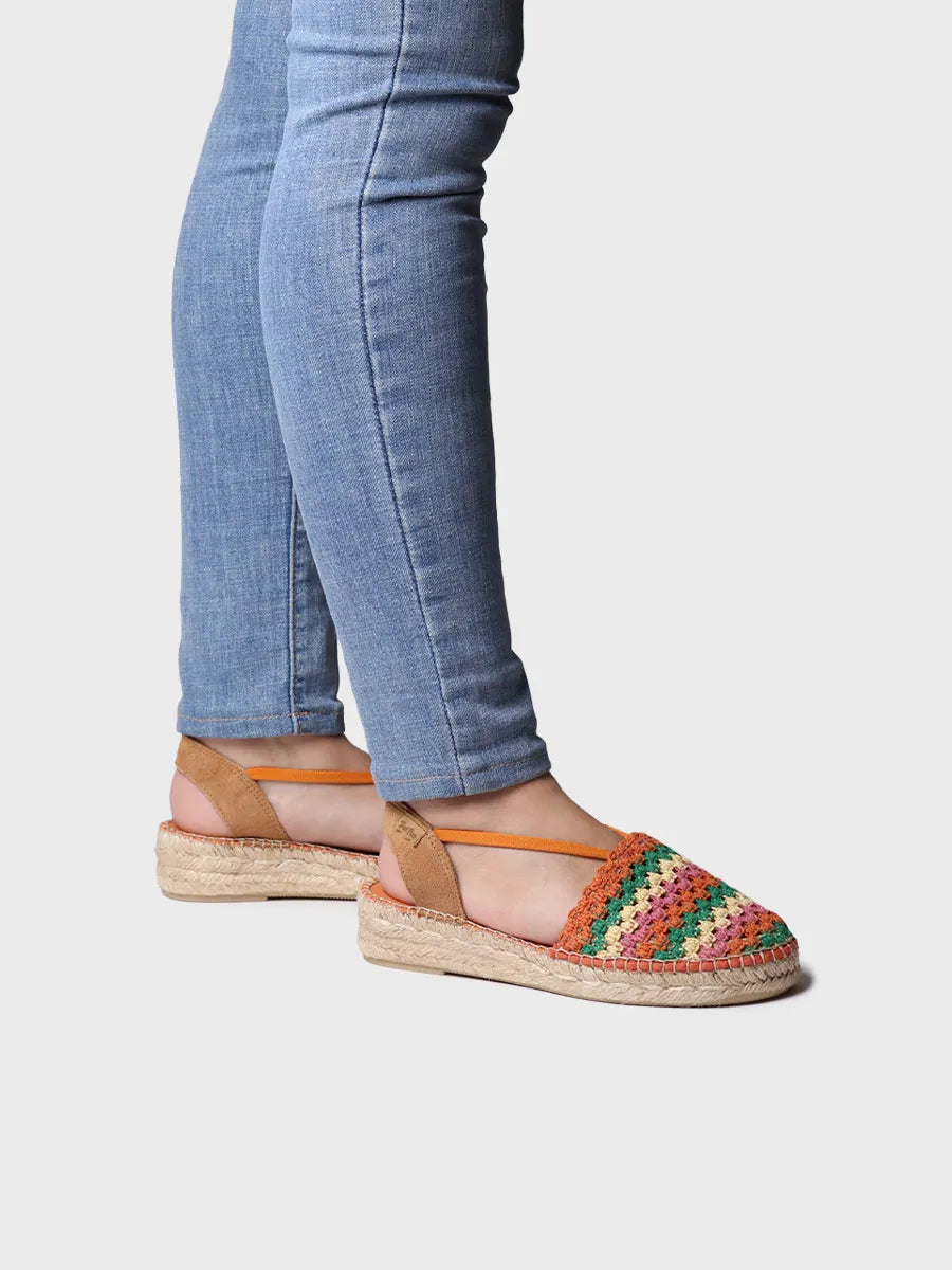 Toni Pons Emilia espadrille crochet multicolore plate