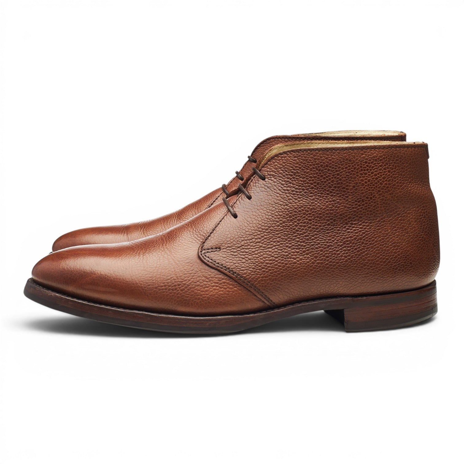 Barker Orkney bottines chukka cuir grainé marron UK 9.5