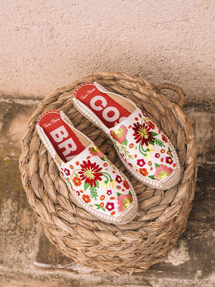 Toni Pons ROVIRA mules espadrilles toile brodée