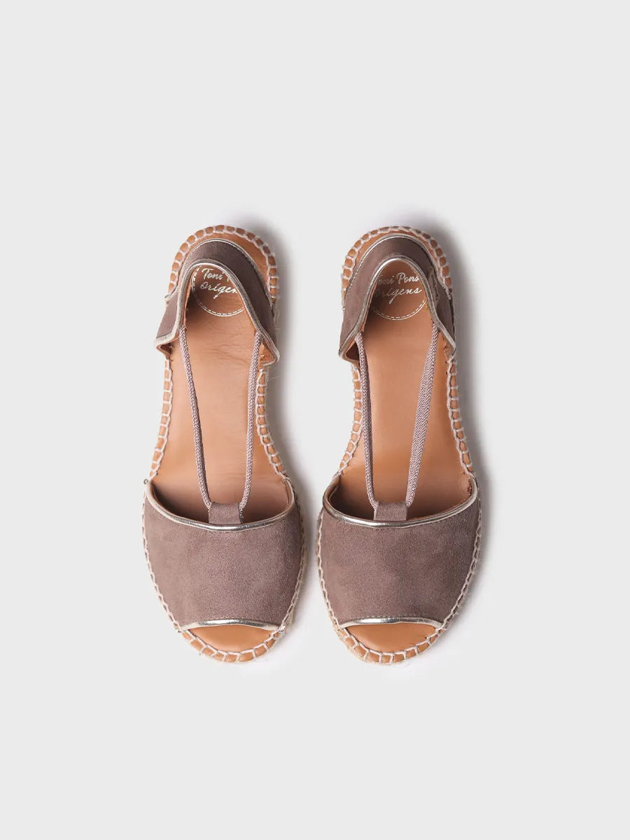 Toni Pons Bilda espadrilles compensees daim taupe