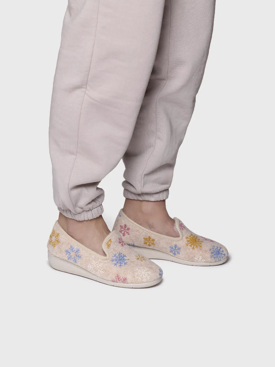Toni Pons Carme-CP chaussons femme écru fourrés