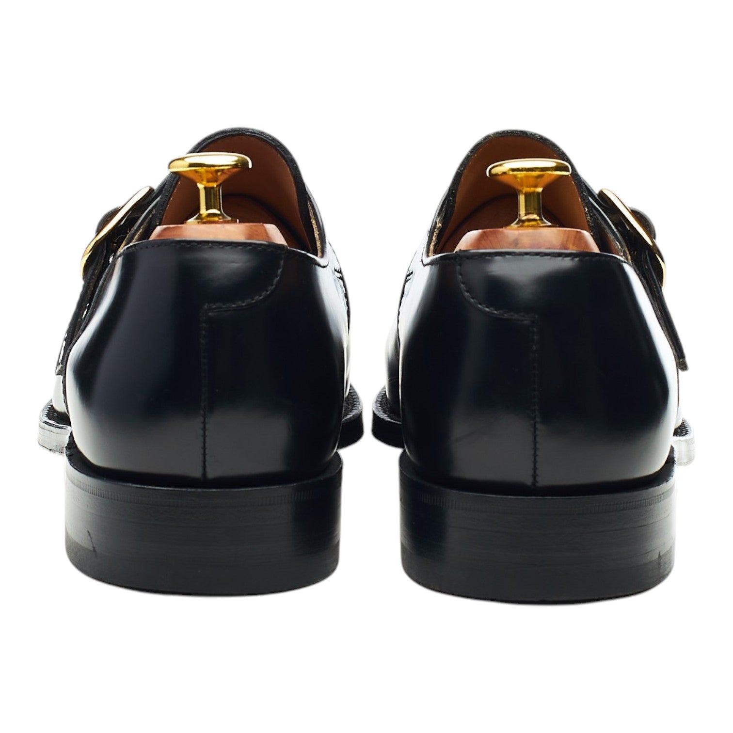 Loake Paisley chaussures monk cuir noir boucle UK 8