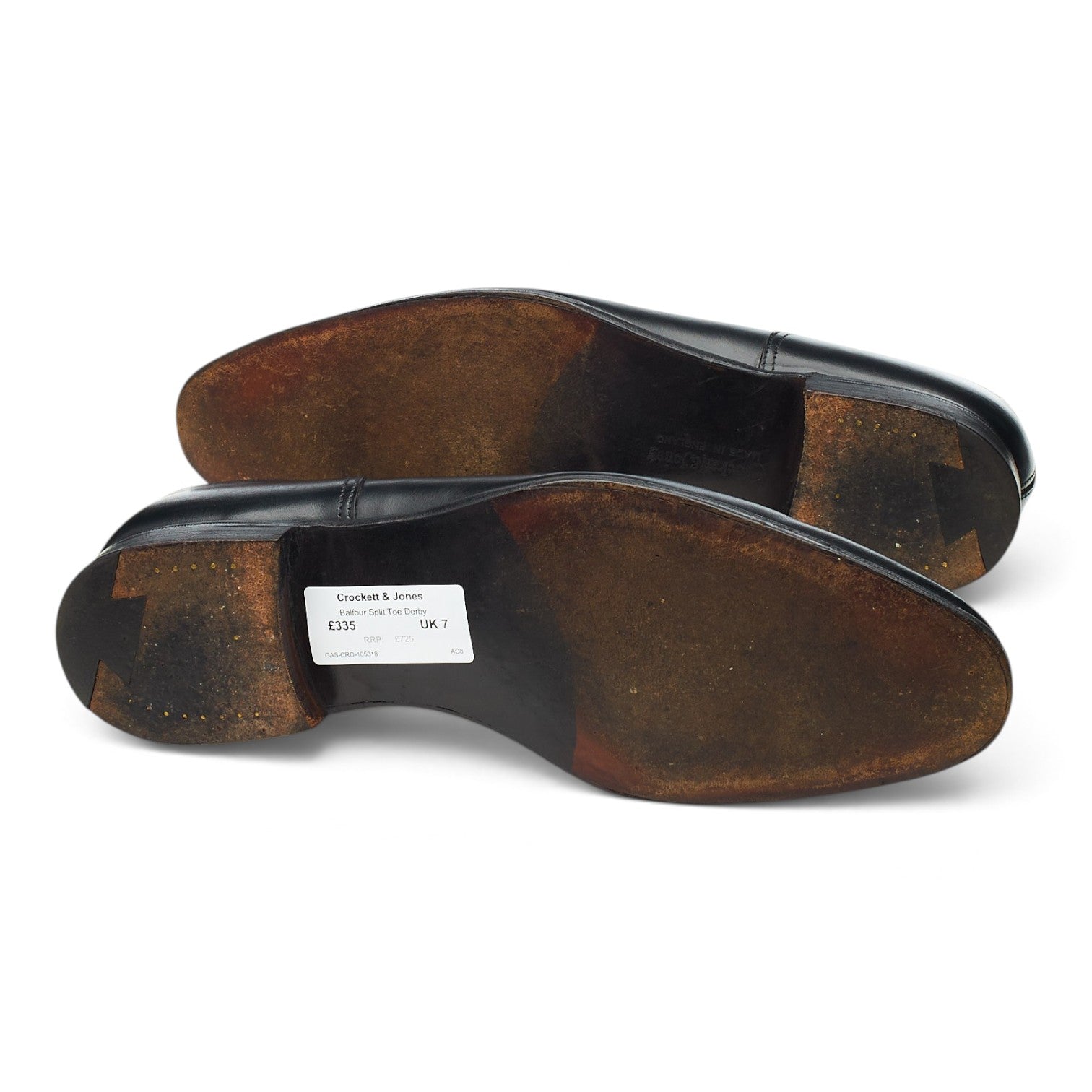 Crockett & Jones Balfour derby cuir noir pointure UK 7