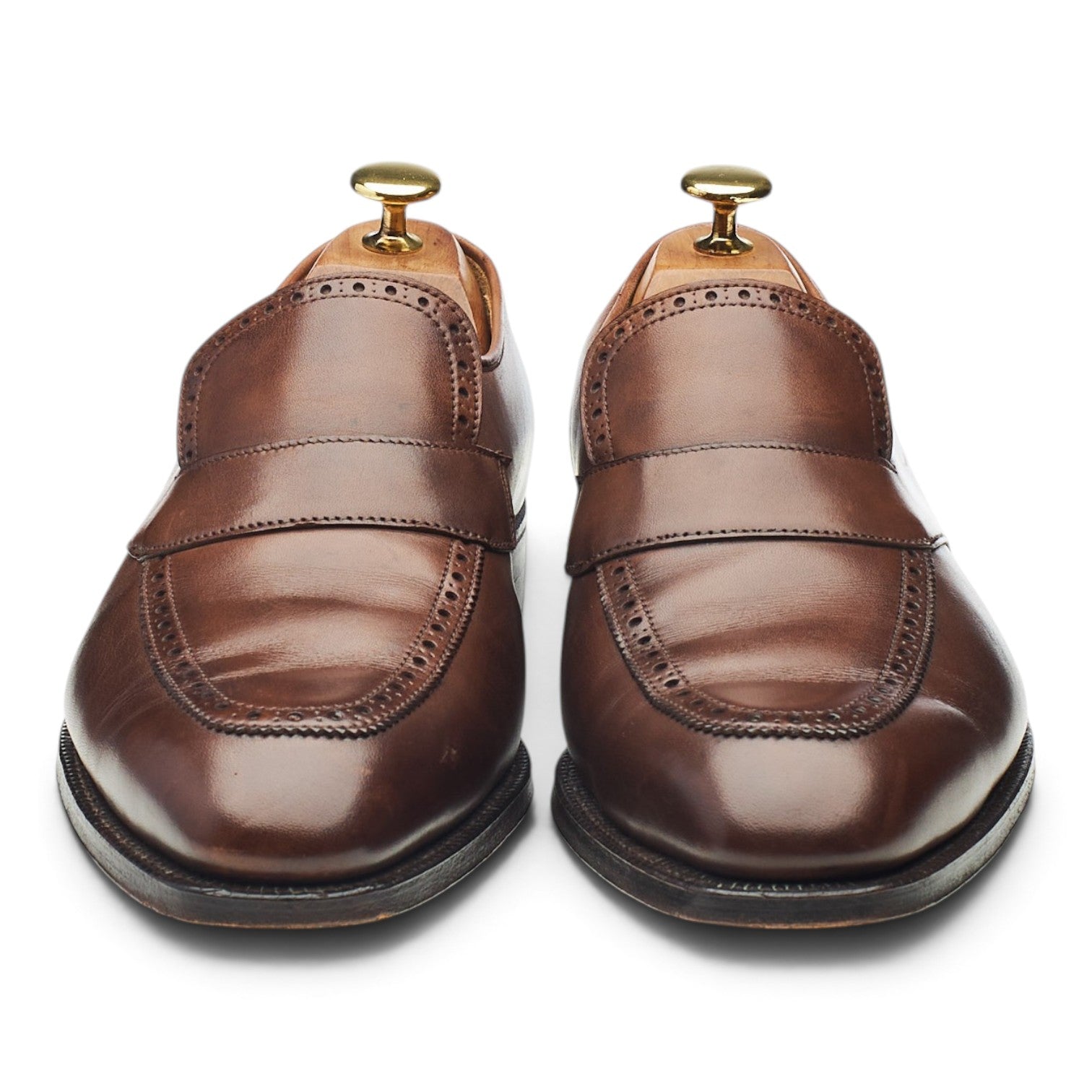 George Cleverley mocassin cuir marron UK 8,5