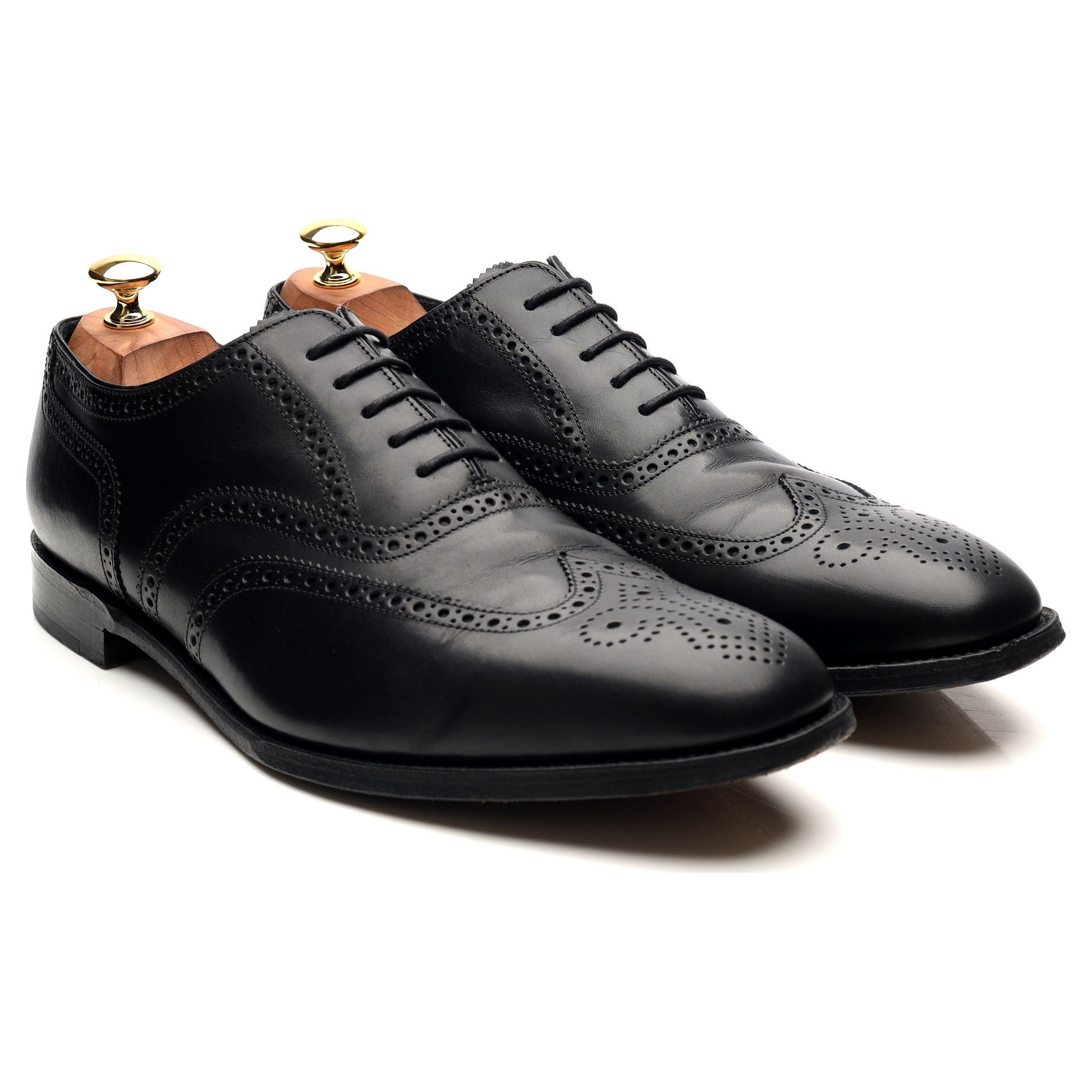Loake 1880 Buckingham oxford cuir noir pointure UK 10,5 brogue