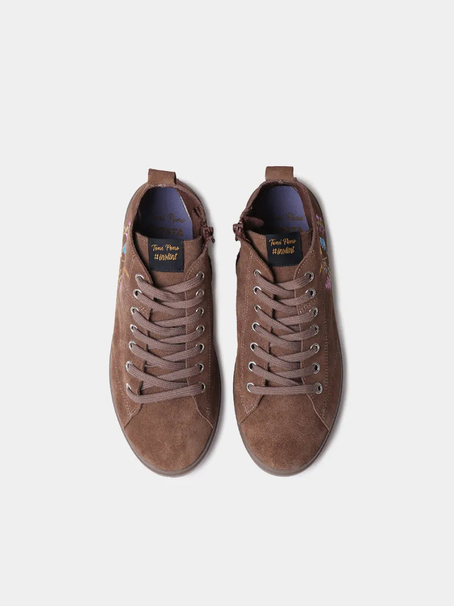Toni Pons Ordis bottine femme daim fleurs 2 cm
