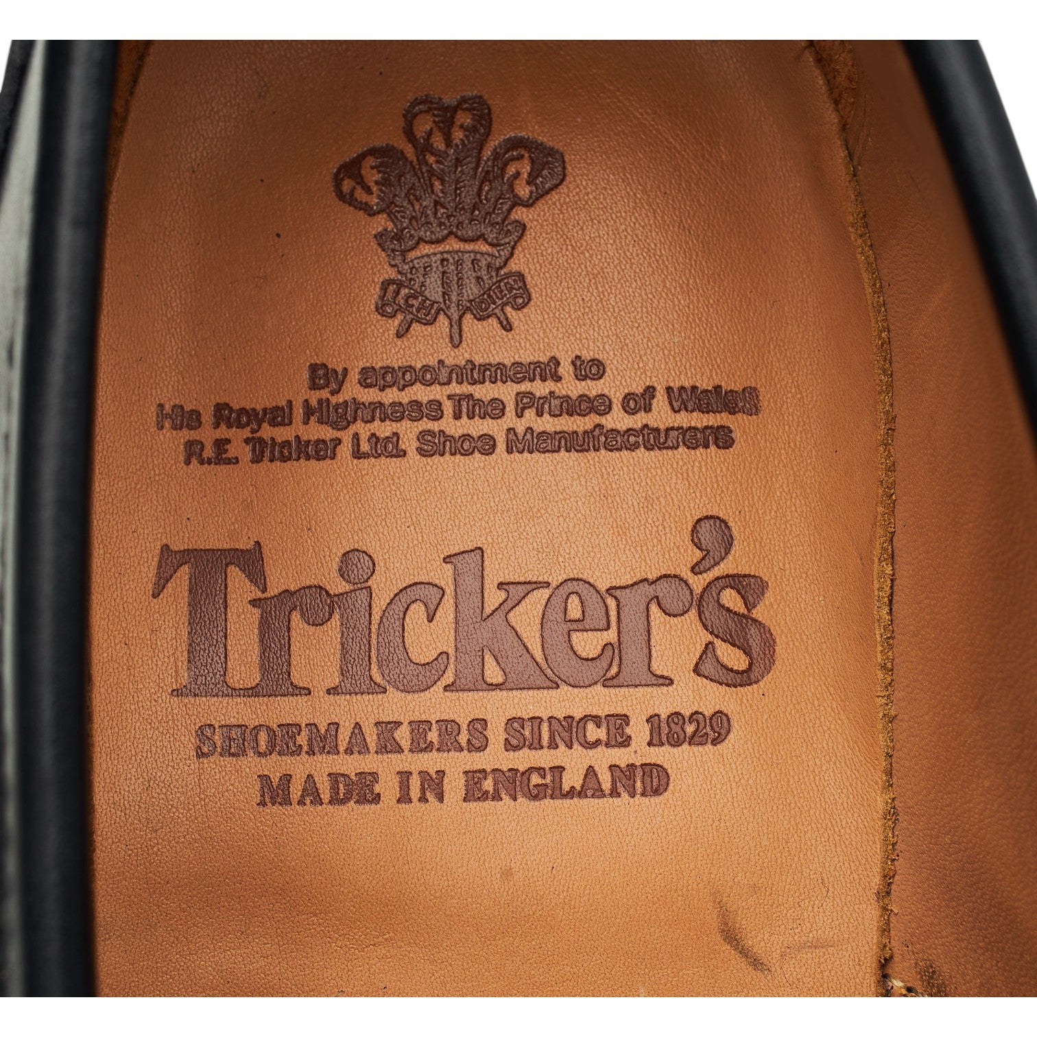 Tricker's James mocassins cuir noir UK 7 semelle cuir