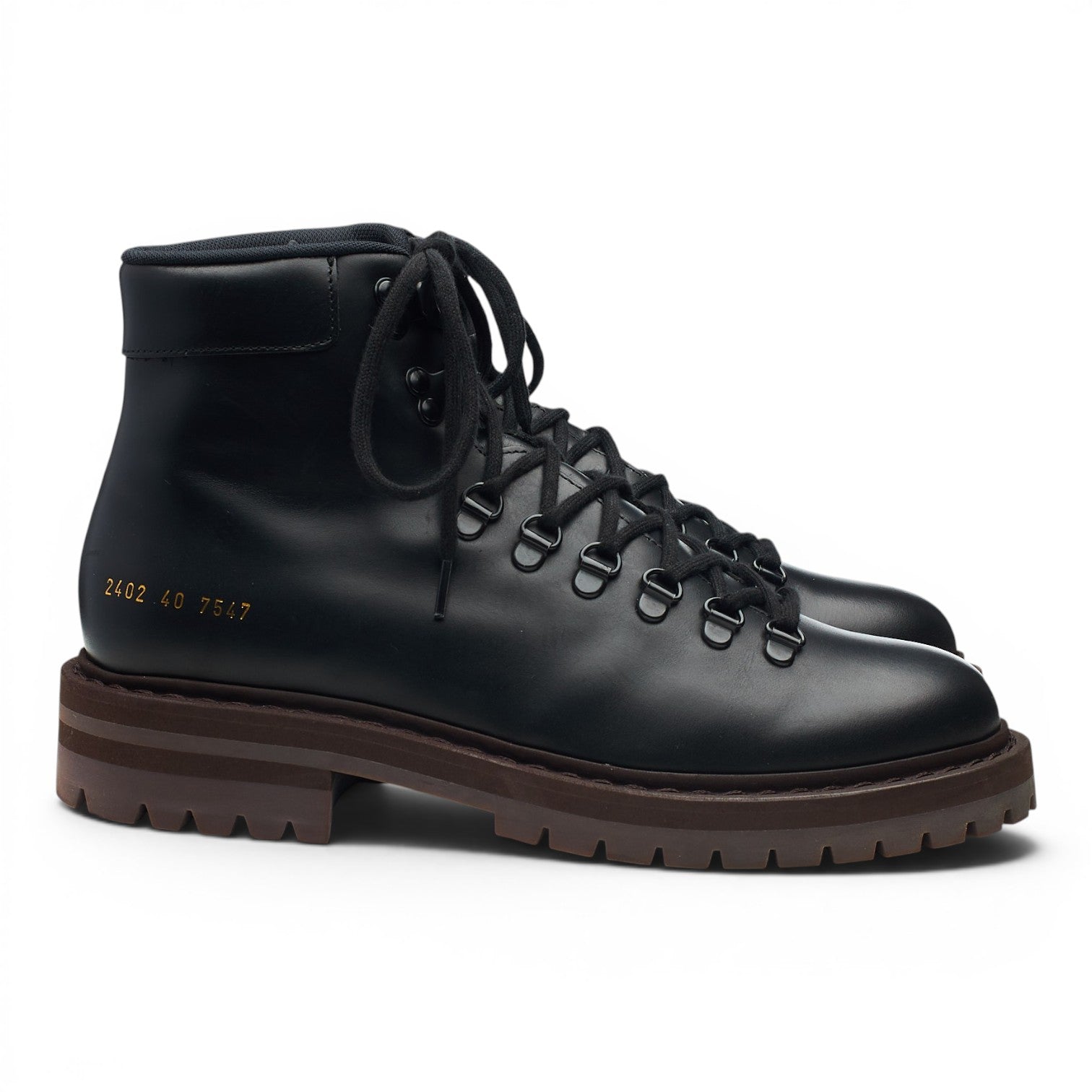 Common Projects boots randonnée noir cuir UK 6