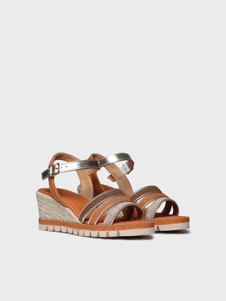 Toni Pons Zenit espadrille cuir compensée 6 cm