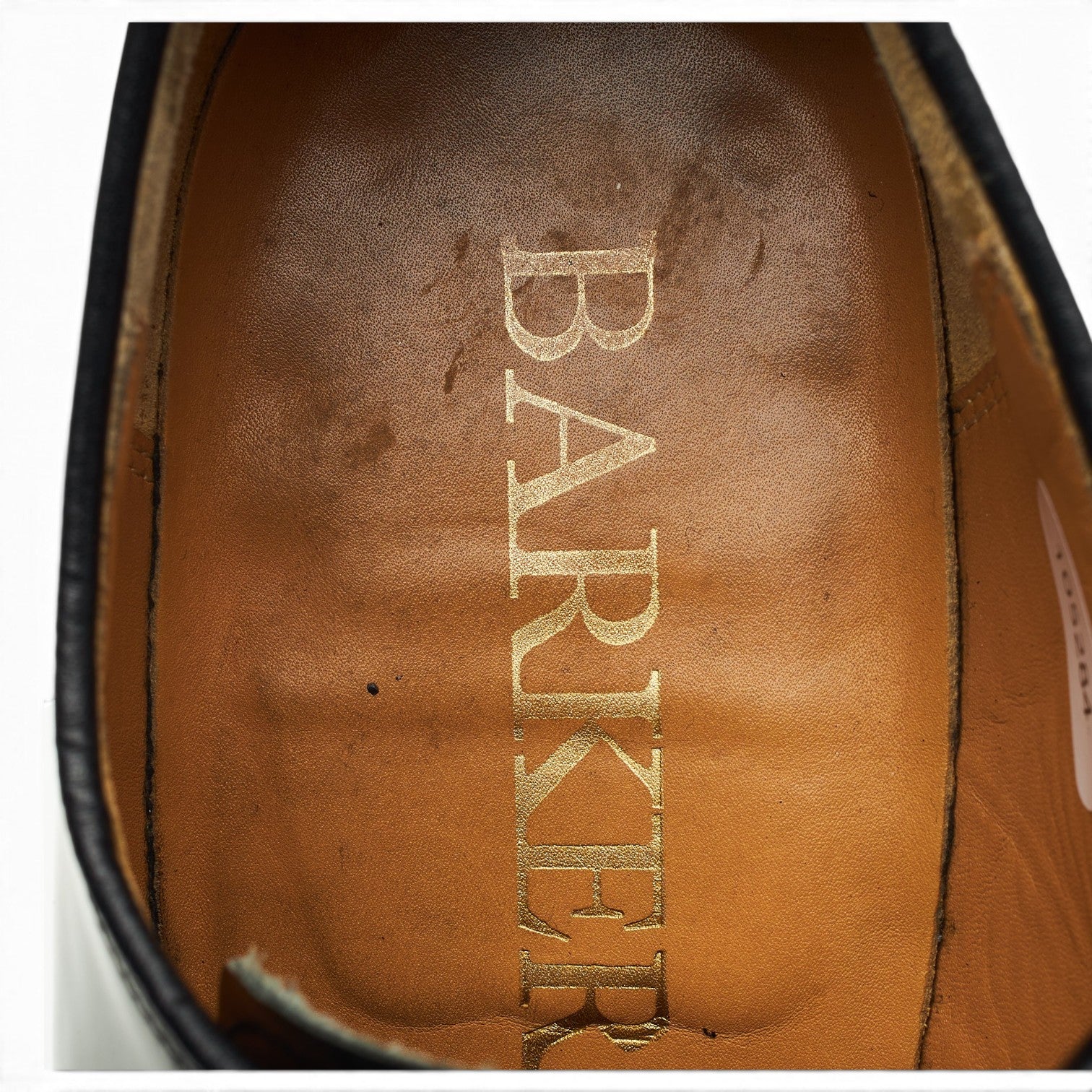 Barker derby cuir noir bout uni UK 8,5