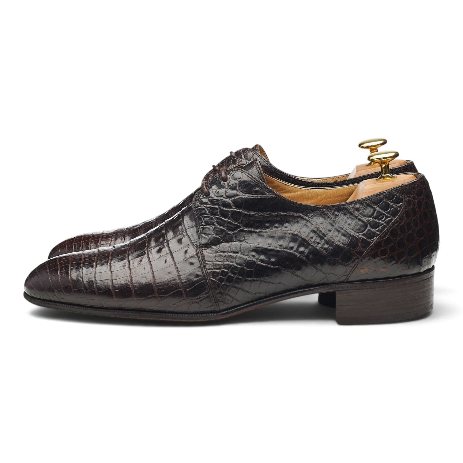 Mauri derby cuir alligator marron UK 8.5