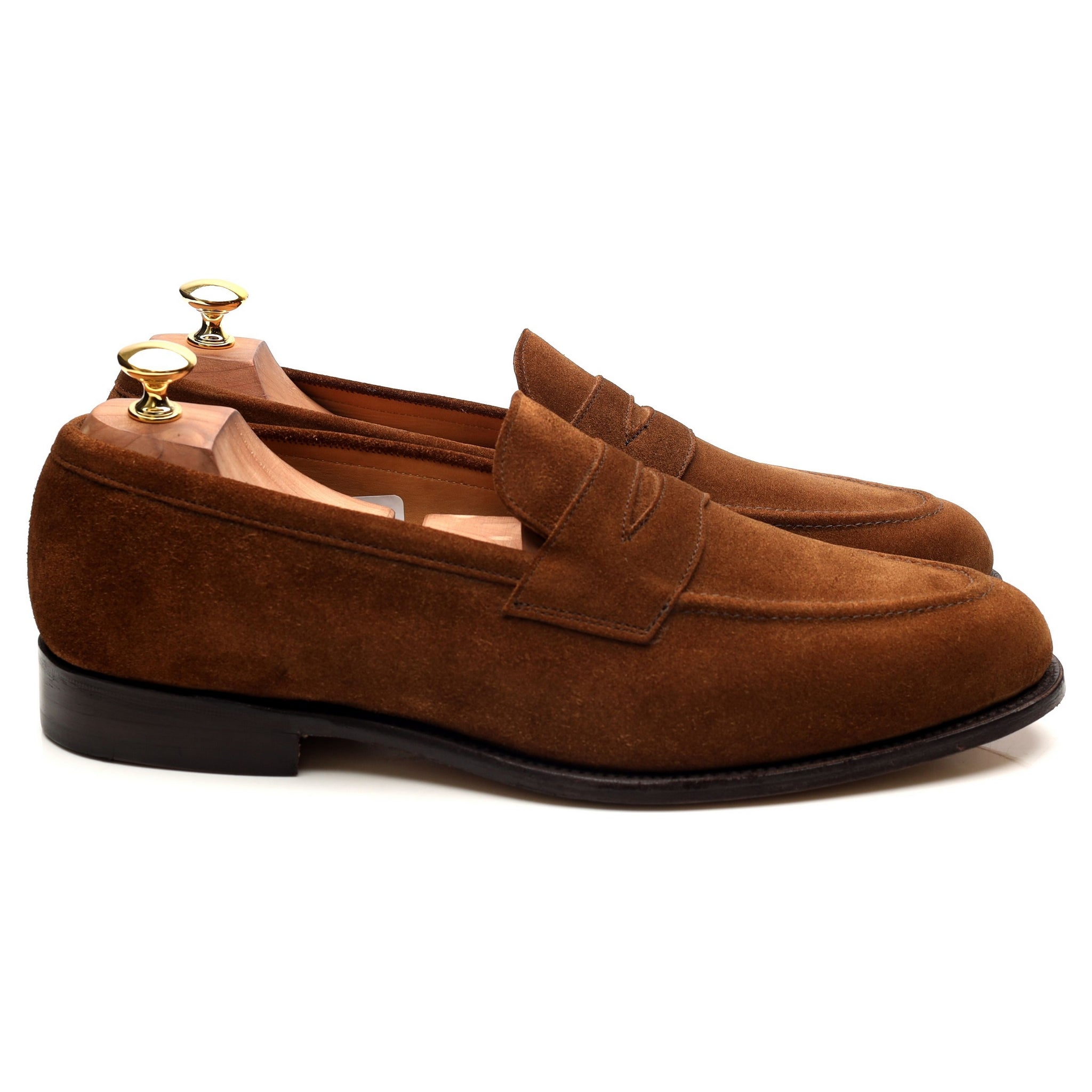 Tricker's Harvard mocassins daim marron pointure UK 10,5