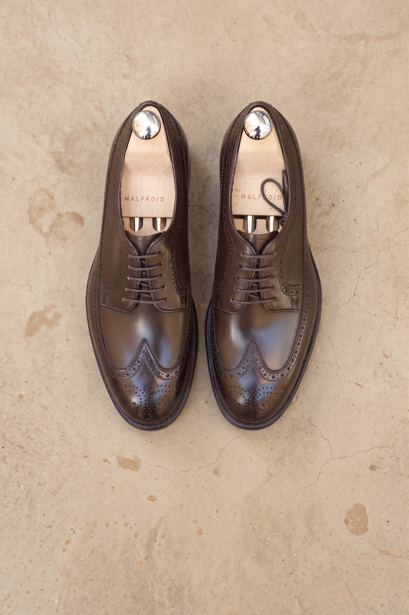 Malfroid Brogue-Master derby cuir semelle gomme